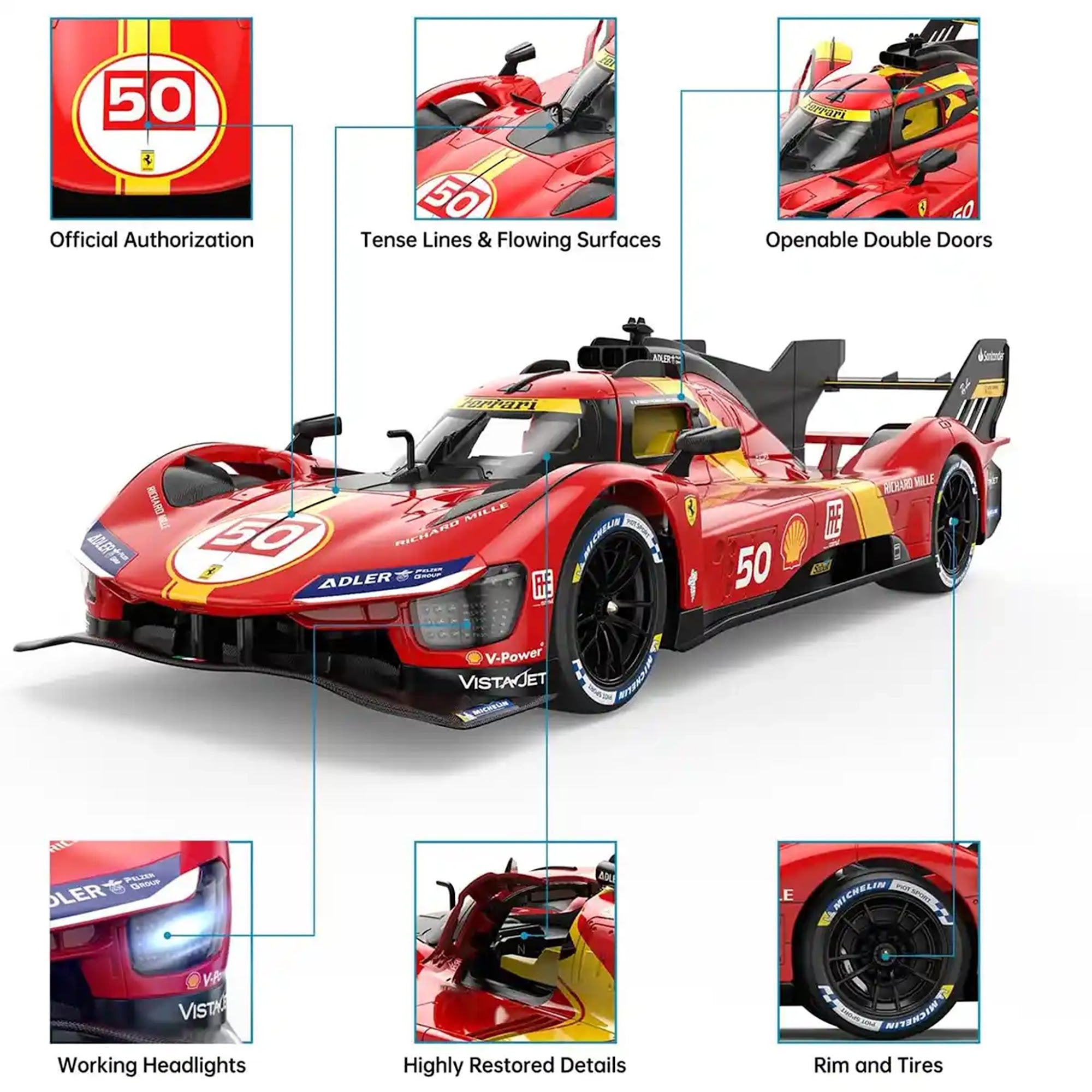 RASTAR R/C 1:14 Ferrari 499P - Red
