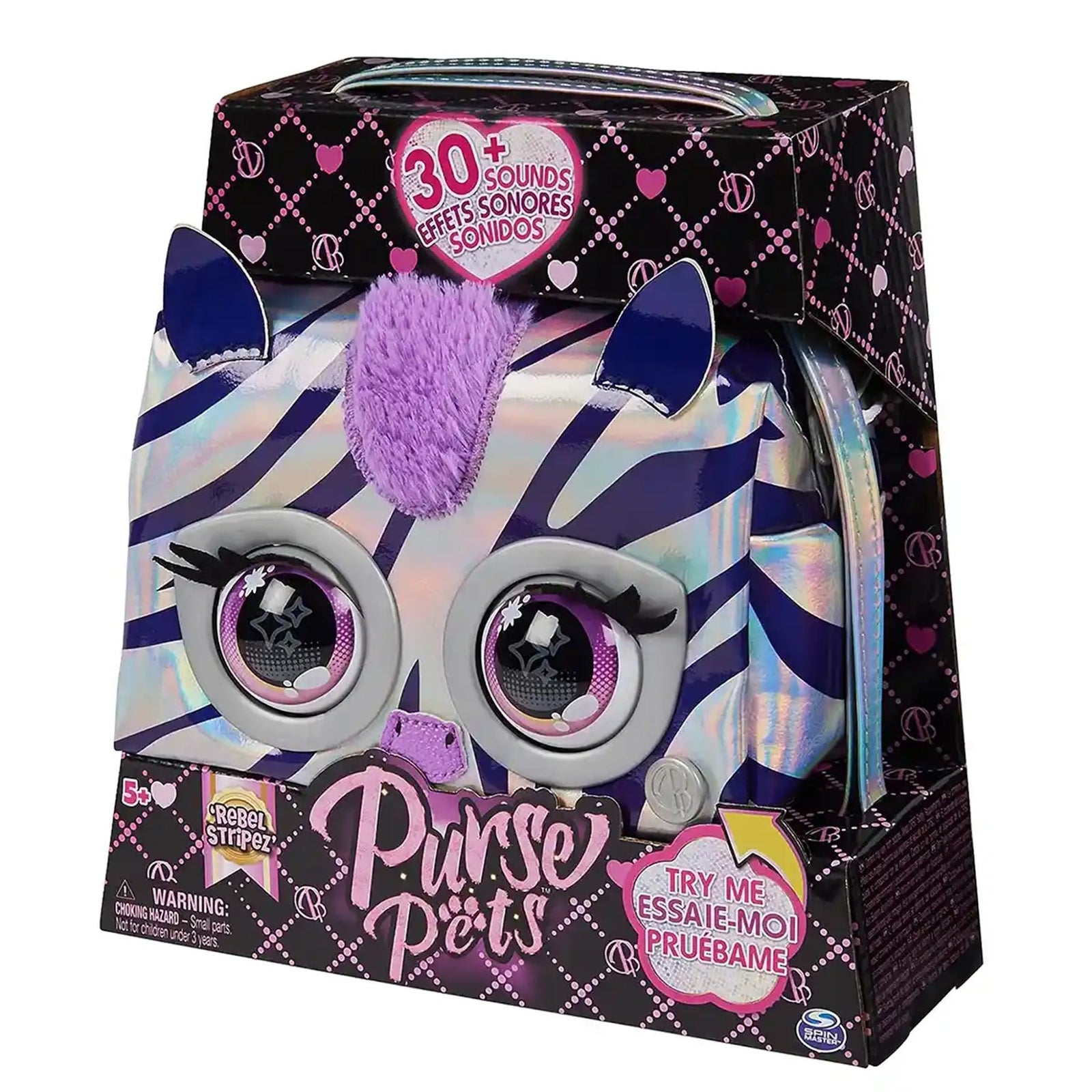 Purse Pets Metallic Magic Rebel Stripez