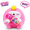 Snackles Medium - Sloth holding PLUSH Bazooka Push Pop Strawberry