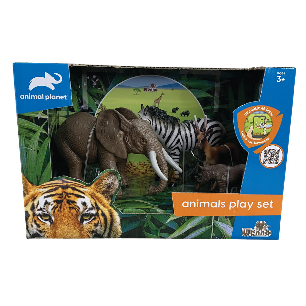 4 pcs Jungle animal in open touch box