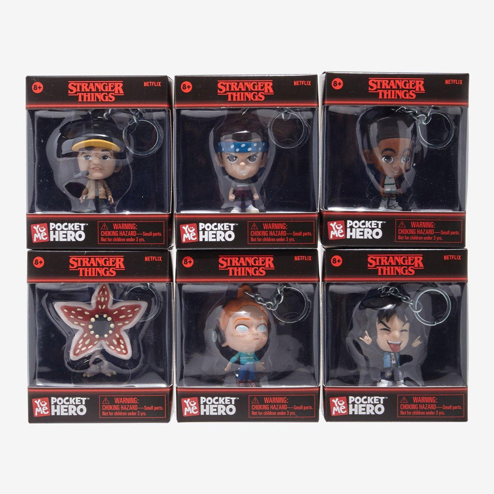 STRANGER THINGS K.CHAIN PCKET HERO 6ASST