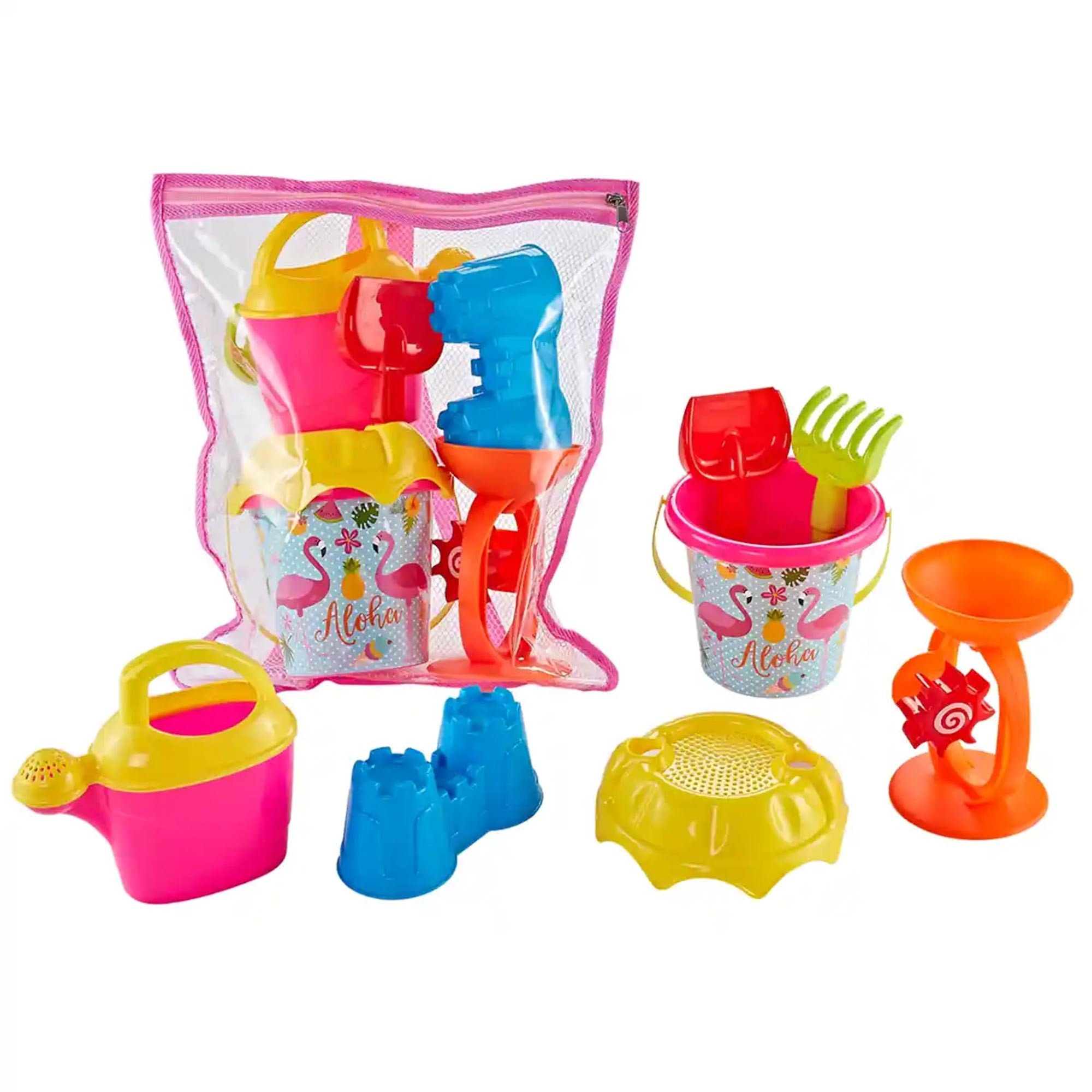 7PCS BEACH SAND TOYS SET 3YRS+