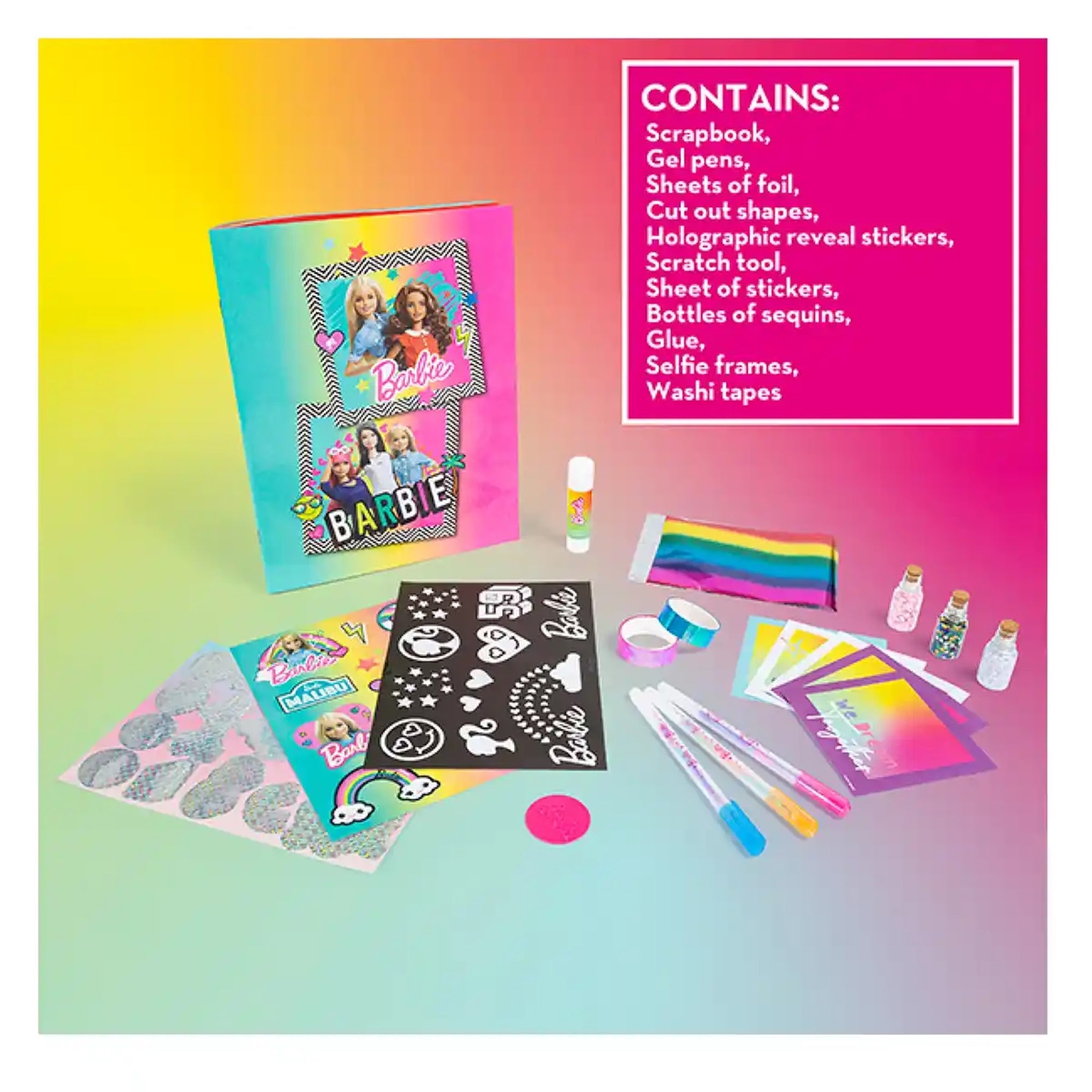 Barbie Foil Reveal Scrapbook Set