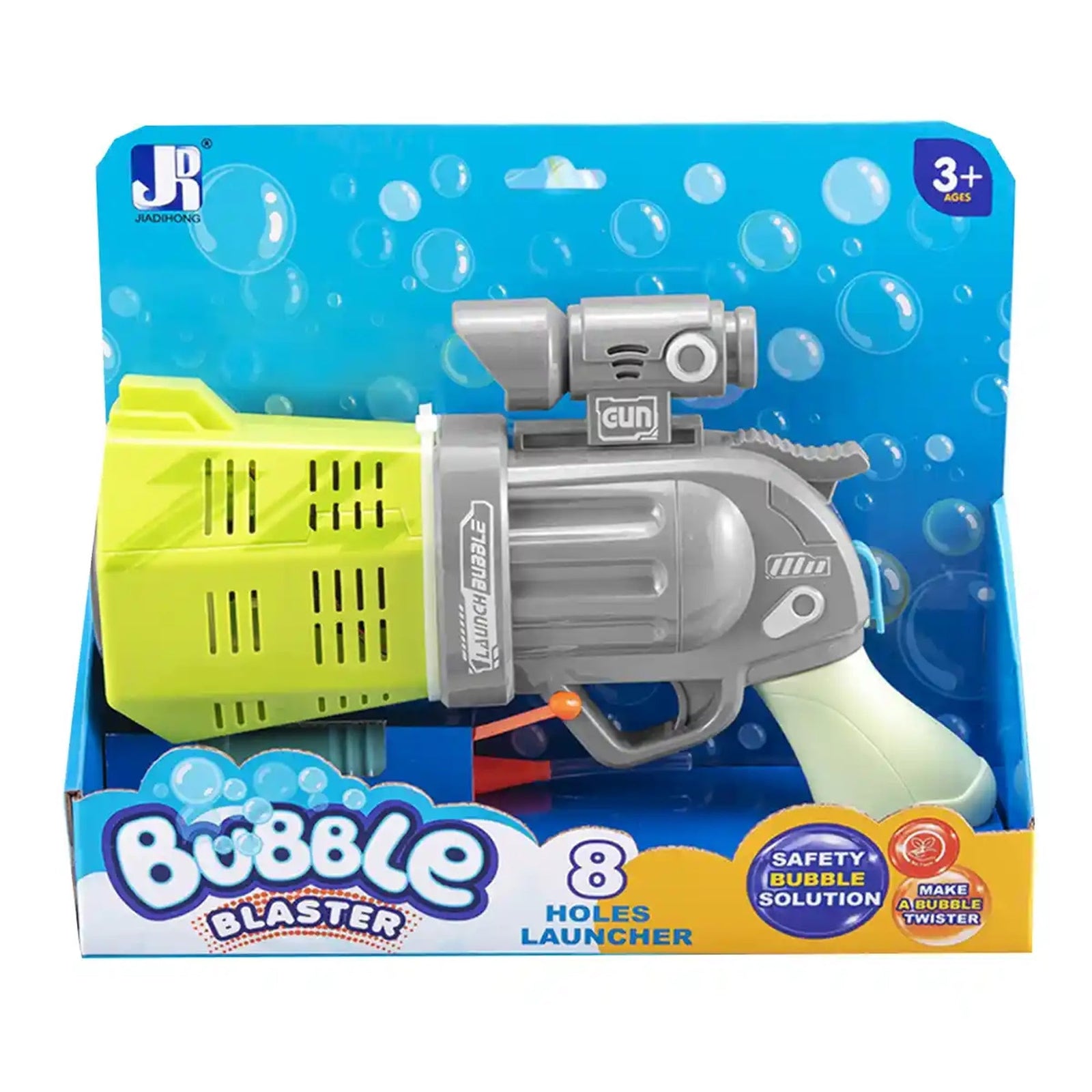 AUTOMATIC LIGHT REVOLVER BUBBLE GUN (NEW COLOR) 3YRS+