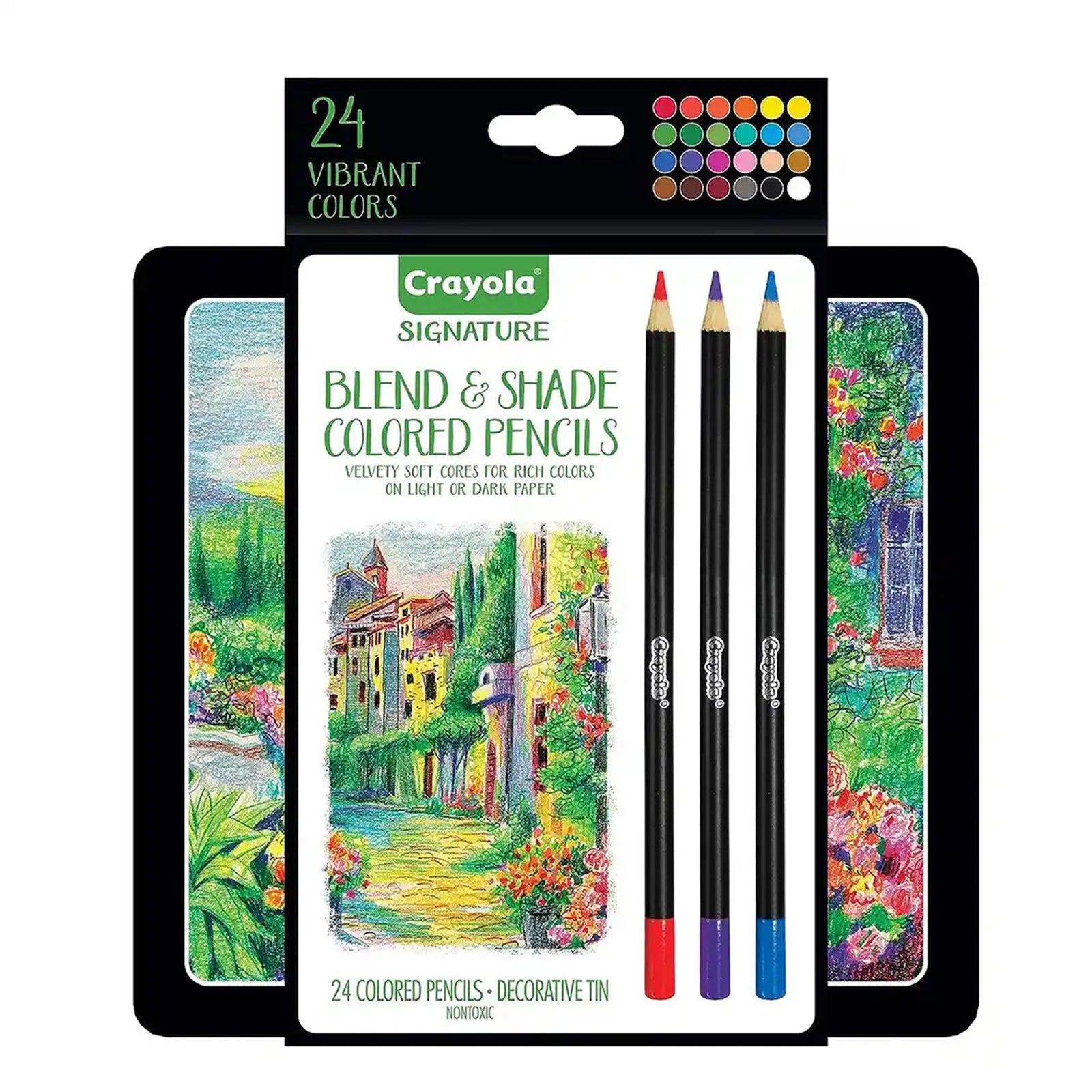 Crayola Signature, 24 ct. Blend & Shade Colored Pencils w/Tin