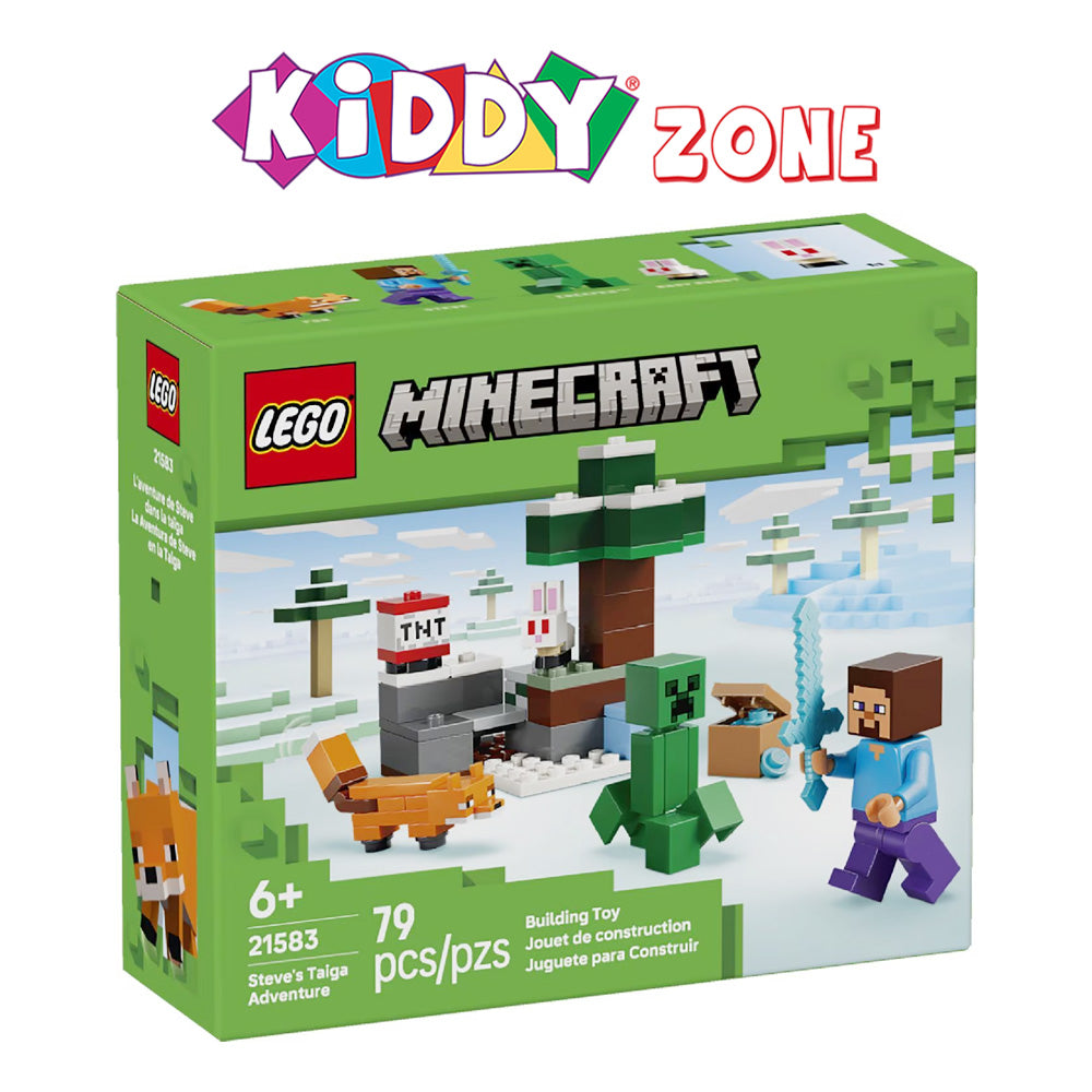 LEGOÃÂ® MinecraftÃÂ® SteveÃ¢ÂÂs Taiga Adventure Gamer Gift 21583