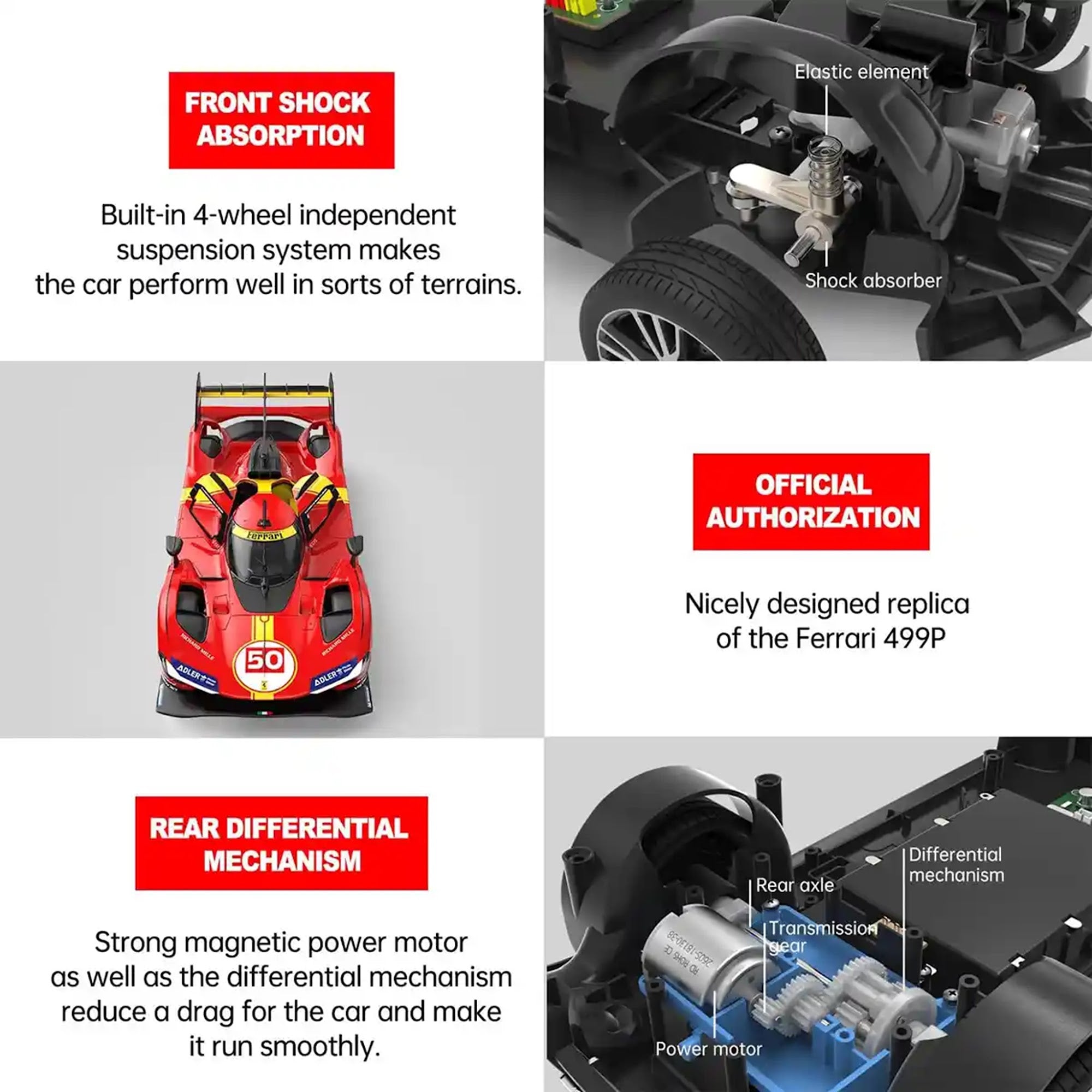 RASTAR R/C 1:14 Ferrari 499P - Red