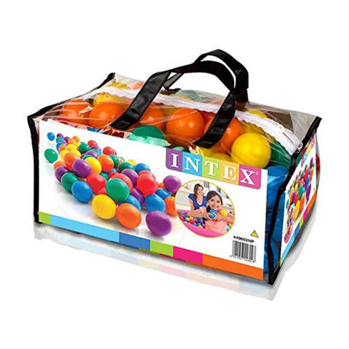 INTEX SMALL FUN BALLZ  (BALL-100PCS), AGES 2+, CARRY BAG 42149602