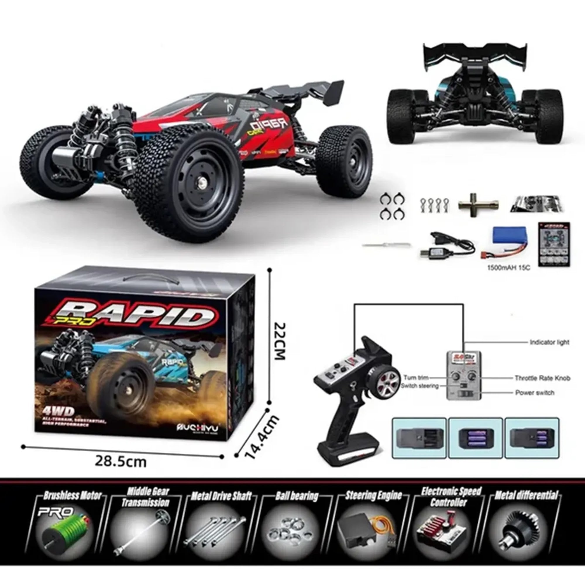 R/C 1:16 RAPID PRO CROSS COUNTRY VEHICLE