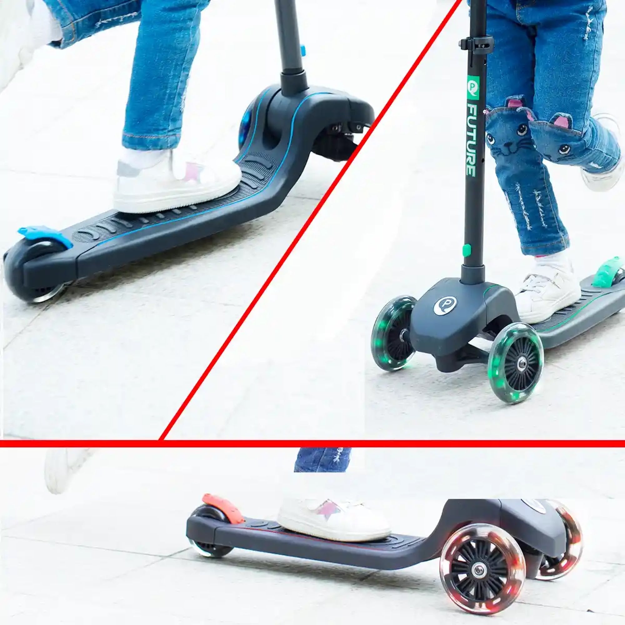 QPLAY FUTURE LED SCOOTER GREEN