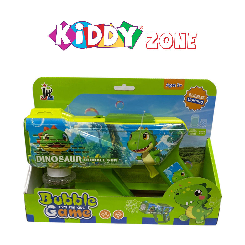 DINOSAUR BUBBLE GUN MACHINE WITH 8 HOLE (527-1) -3YRS+