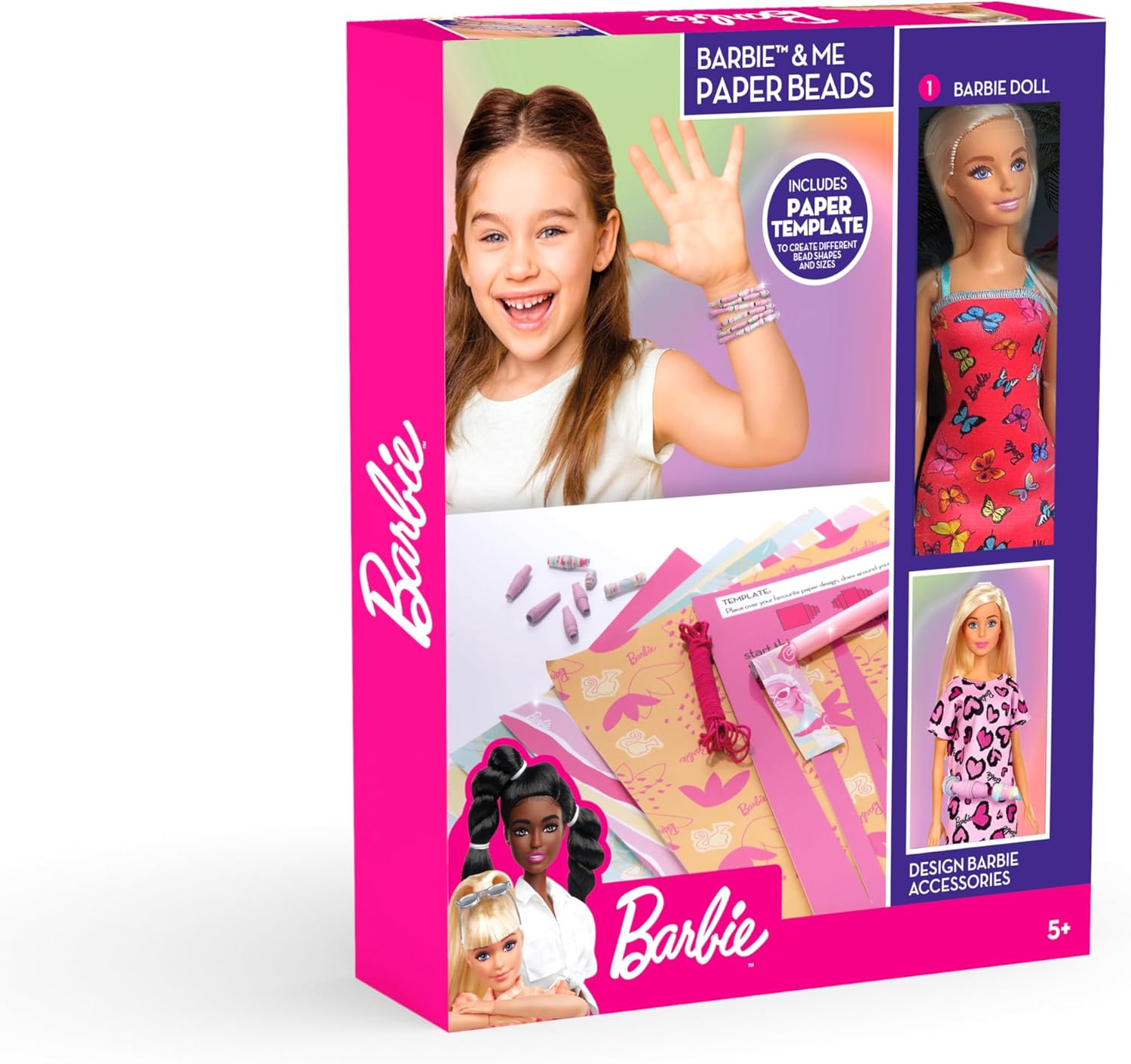 BARBIE PAPER BEADS WITH DOLL