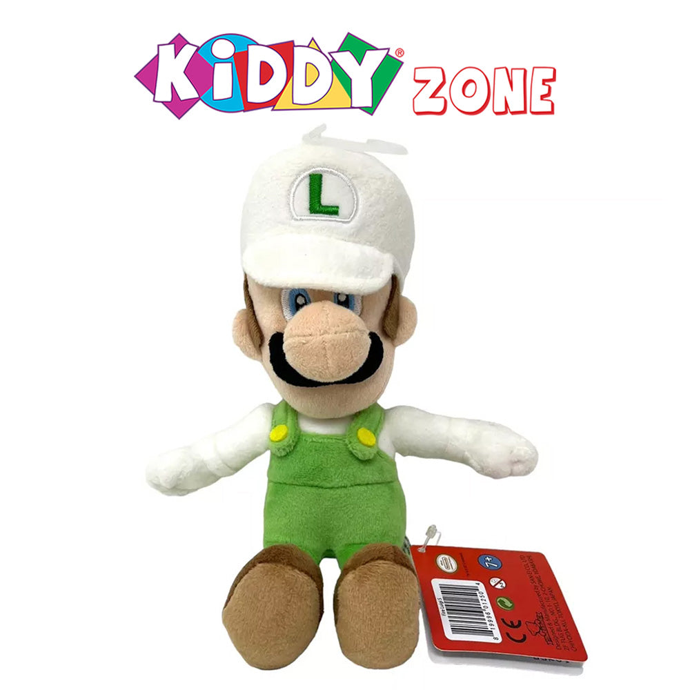 Sanei Officially Licensed Super Mario Plush 9" Fire Luigi Japanese