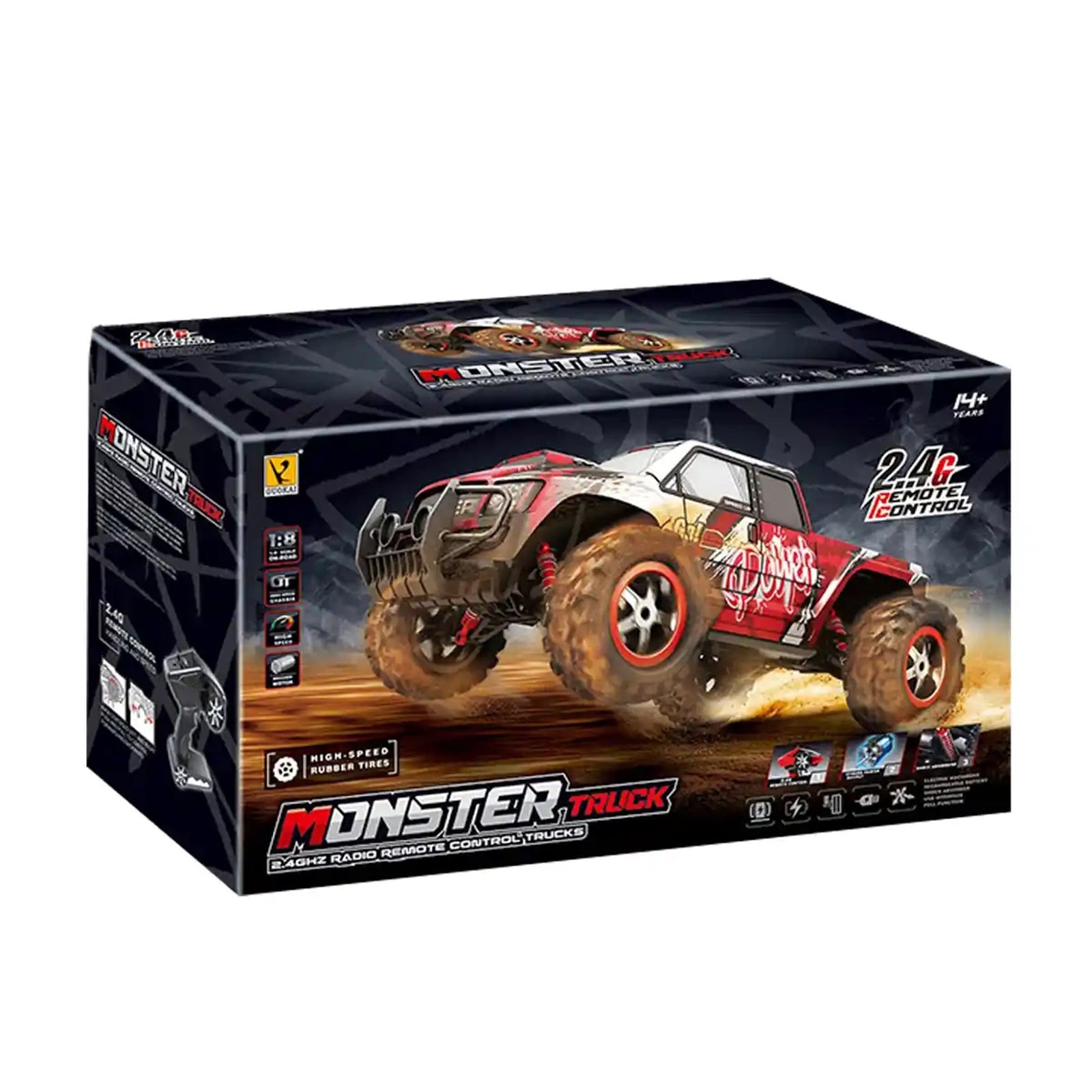 1:8 HIGH SPEED R/C MONSTER TRUCK CAR 14YRS+