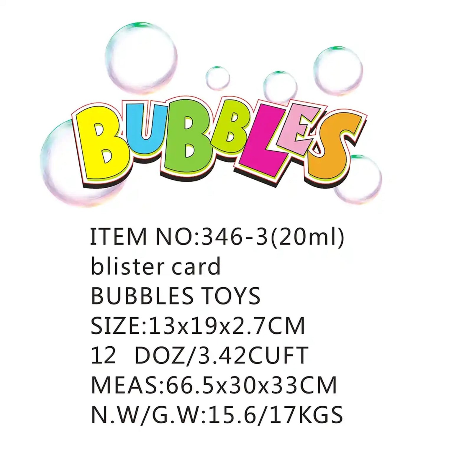 COLORFUL BUBBLE WATER 3YRS+