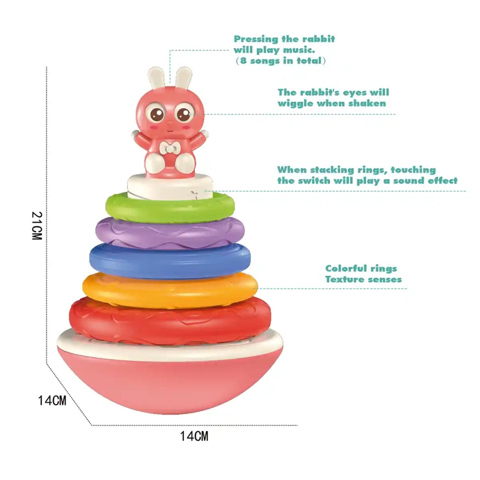 STACKING RING TOY MUSIC 3YRS+