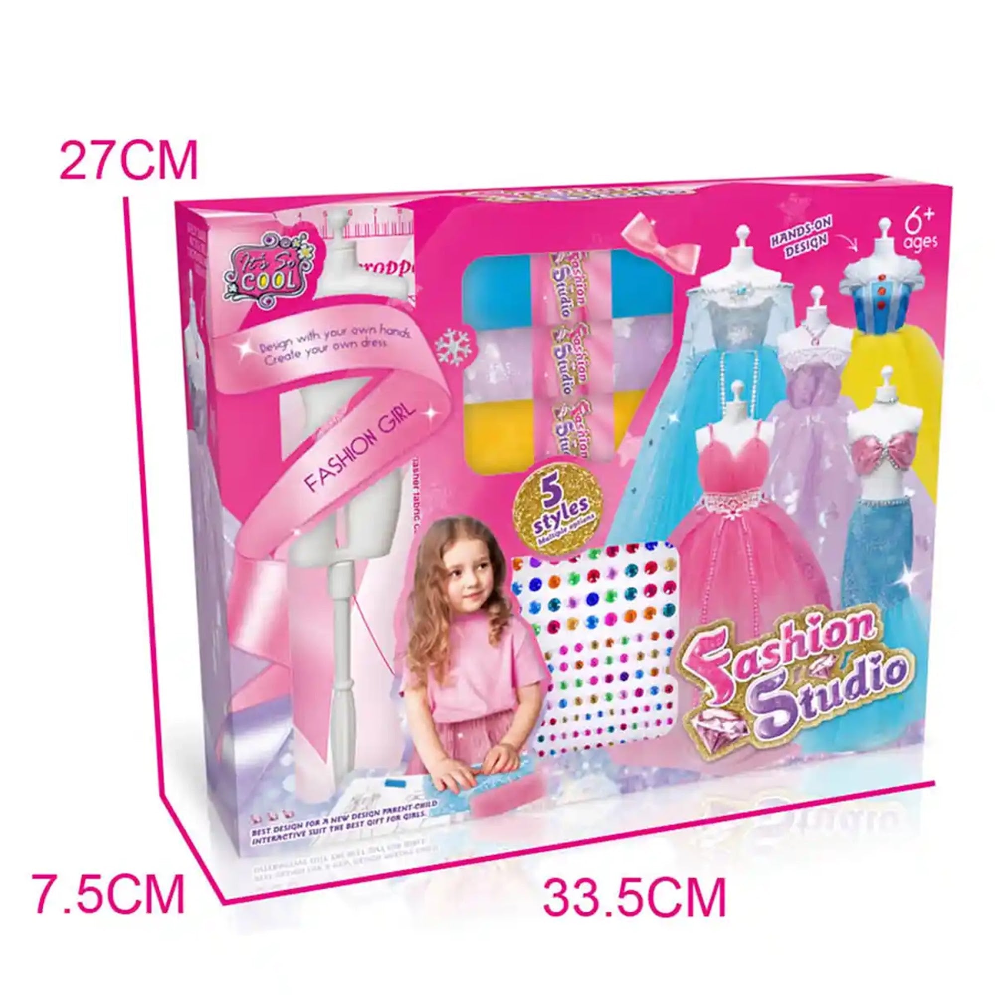 DIY HANDMADE CLOTHING DESIGN SET (3 PIECES, YELLOW/PURPLE/BLUE, 1 PERSON TABLE)6YRS+