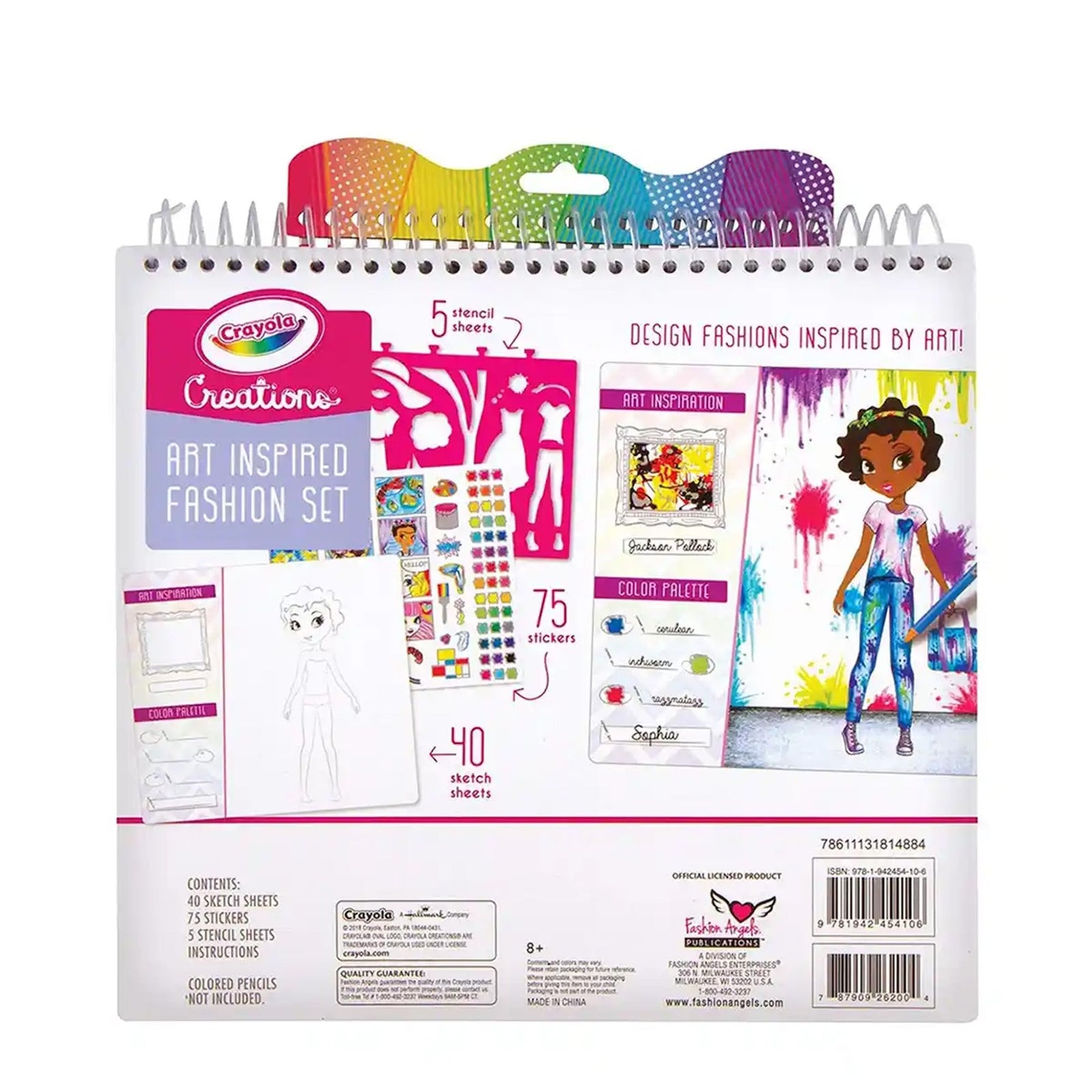 Crayola Creations Art History Fashion Sketch Portfolio