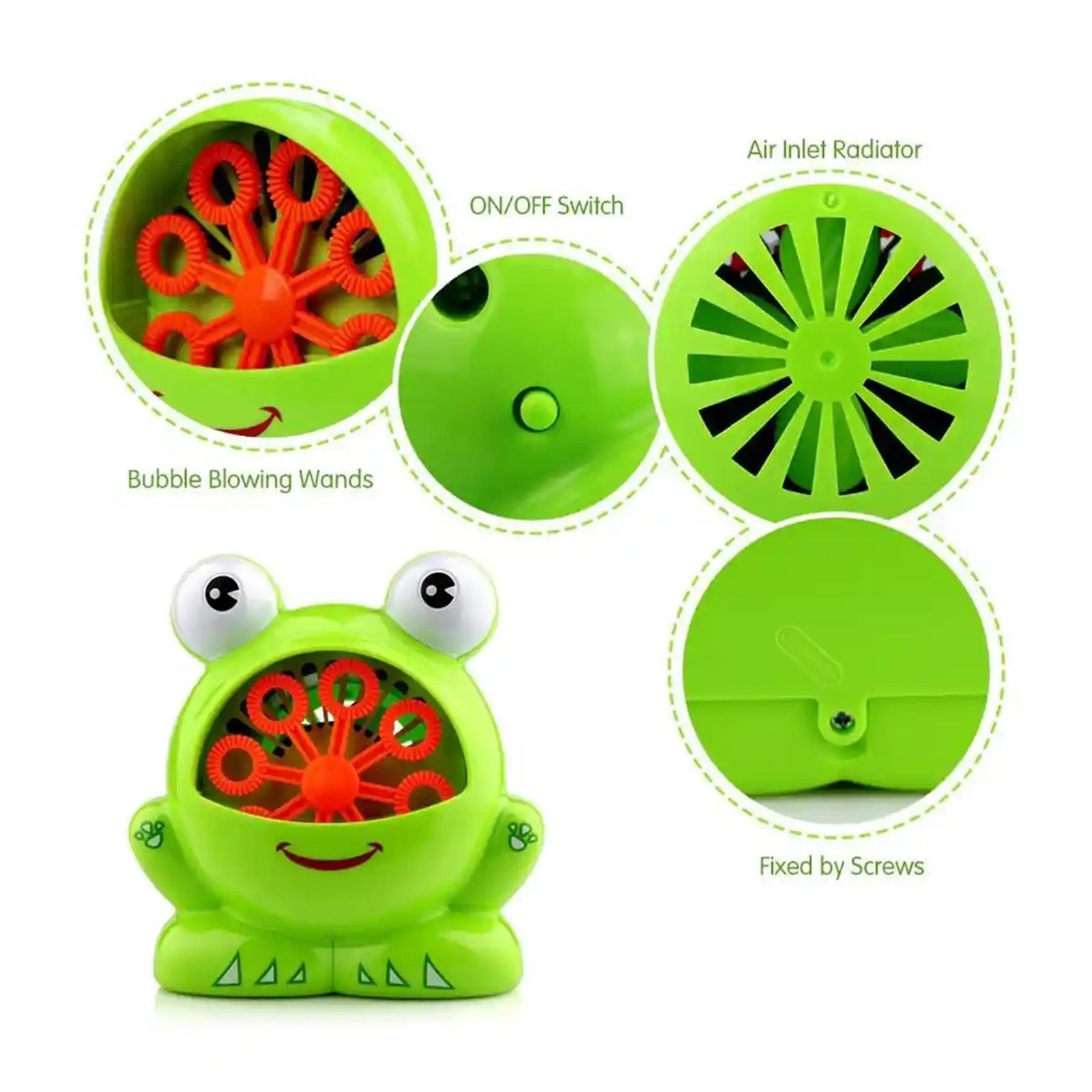 ELECTRIC HAND OPERATED FUN FROG  BUBBLE MACHINE 3YRS+