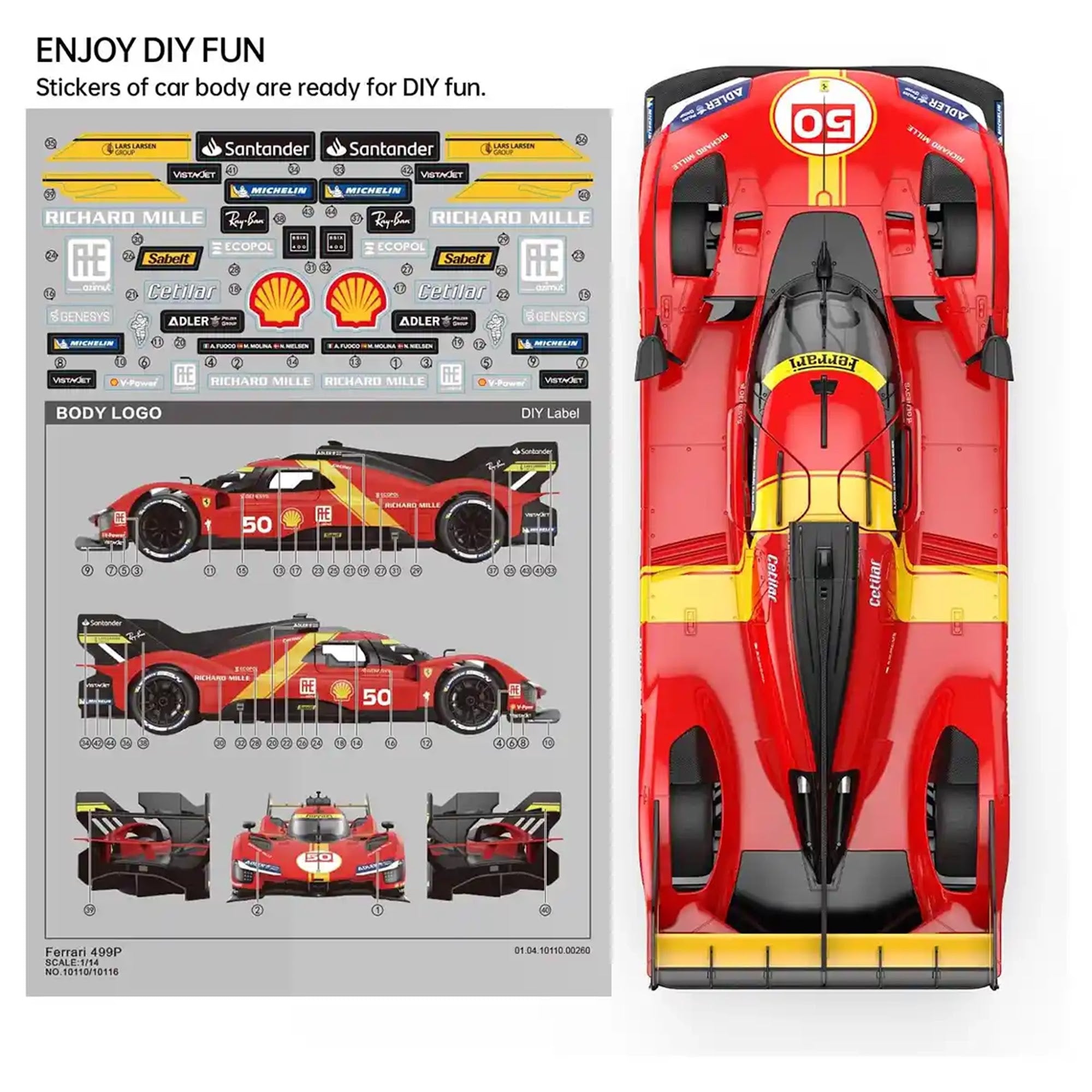 RASTAR R/C 1:14 Ferrari 499P - Red