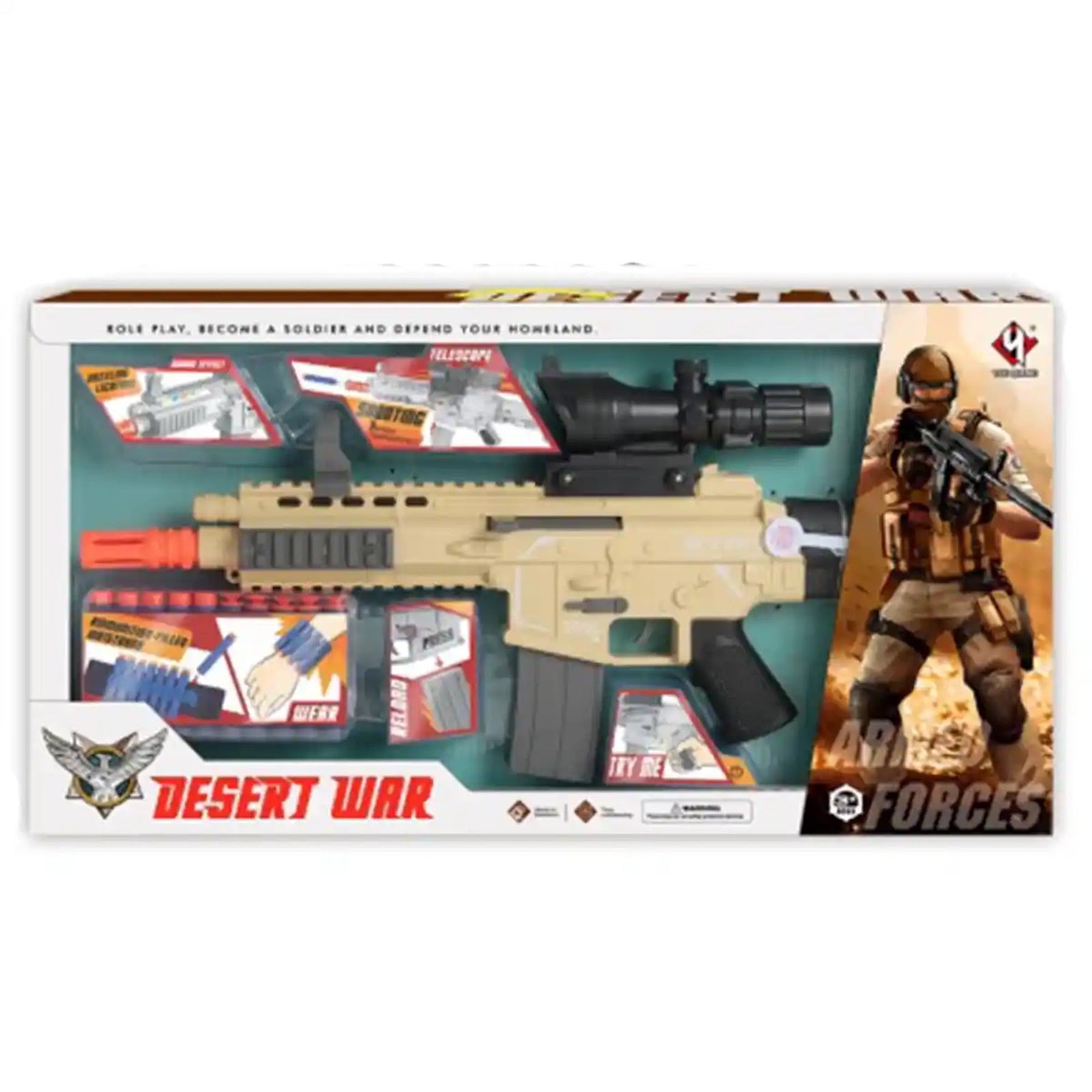 Desert War Gun with Sound, light, vibration