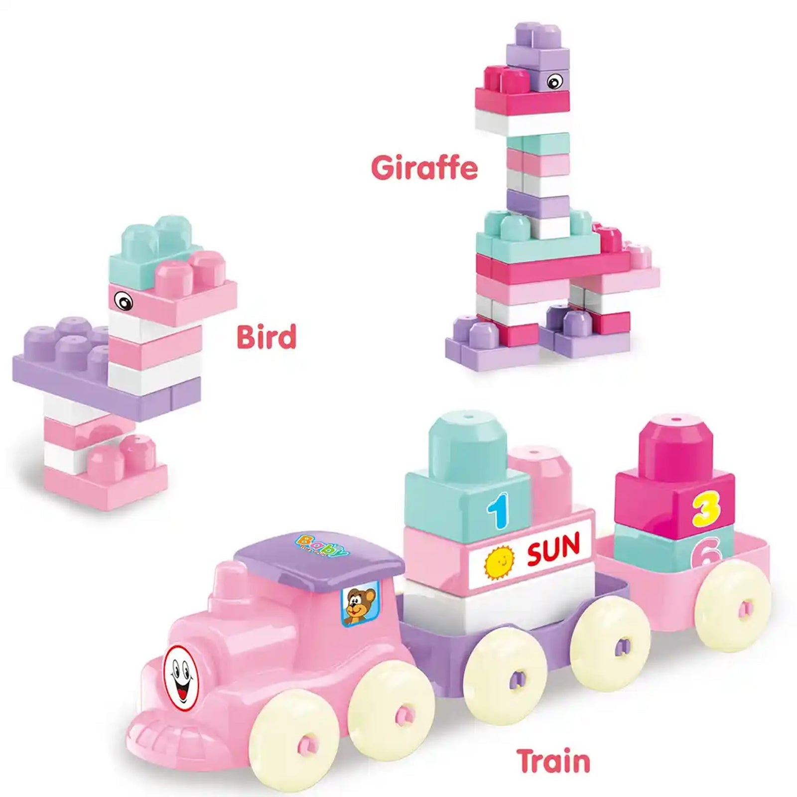ANIMALS BUILDING BLOCKS FOR GIRLS (80 PCS) AGE- 3YRS+