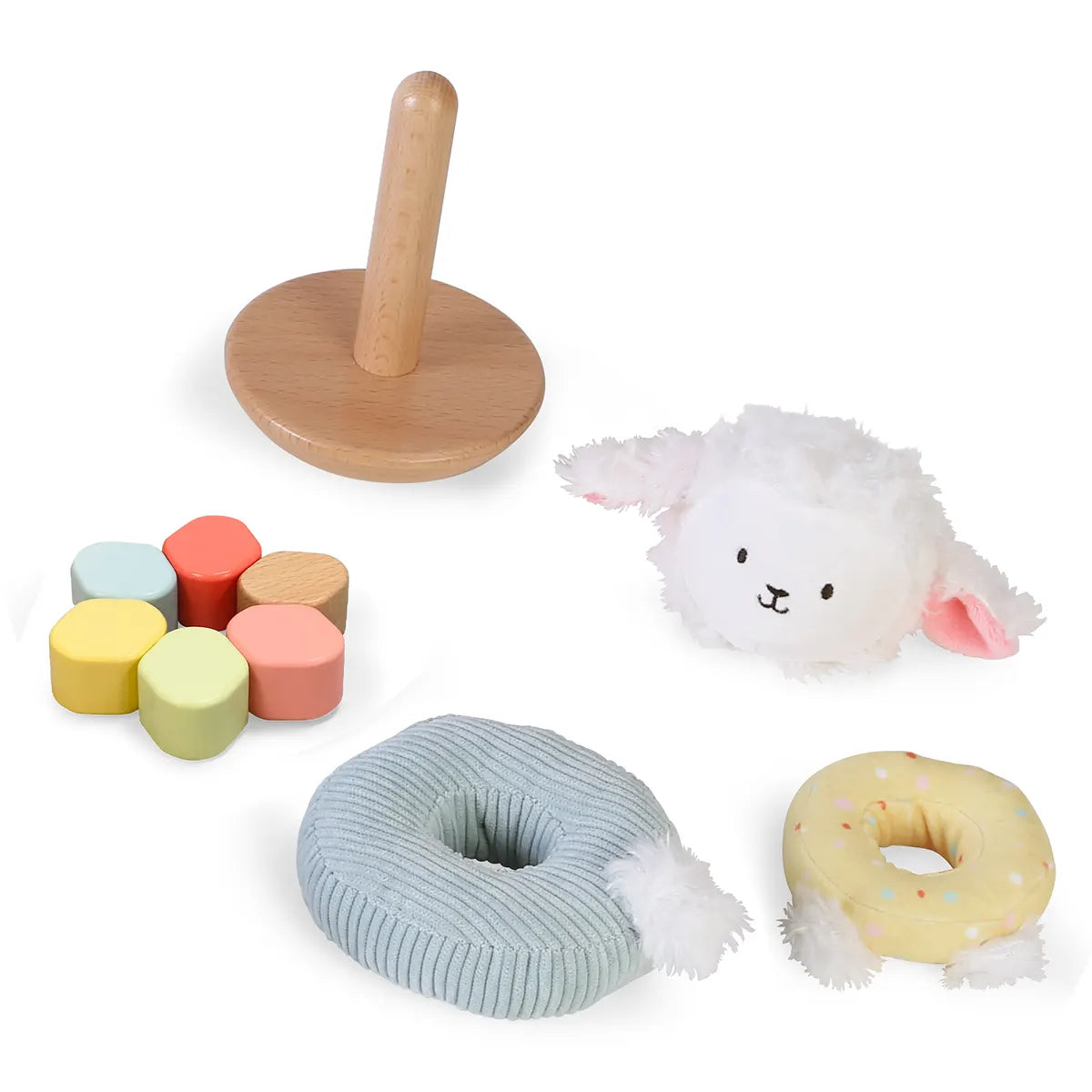 Edufun Wooden Bunny Stacking Ring 1yr+