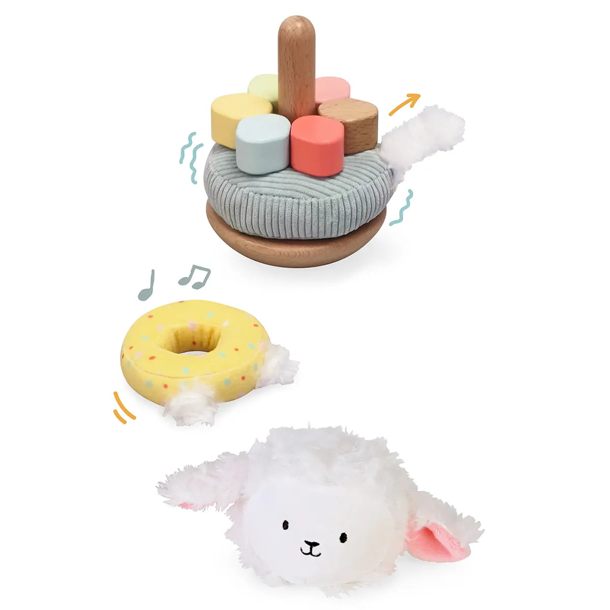 Edufun Wooden Bunny Stacking Ring 1yr+