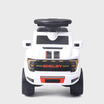 Shelby Ford F-150 Raptor Kids Foot-to-Floor Ride-On Truck with Trailer White