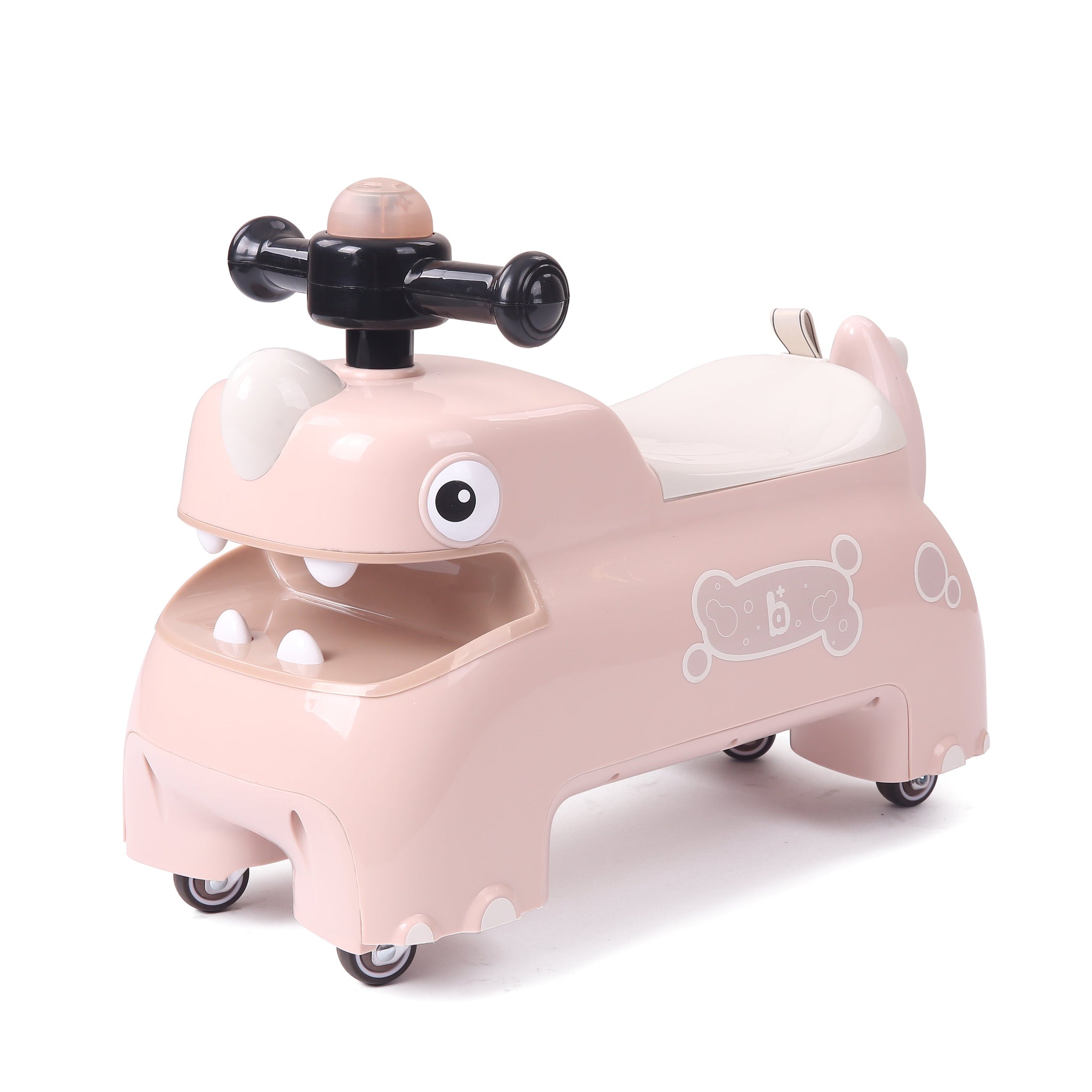 Dinosaur Ride-On Foot-to-Floor Toy for Kids Pink