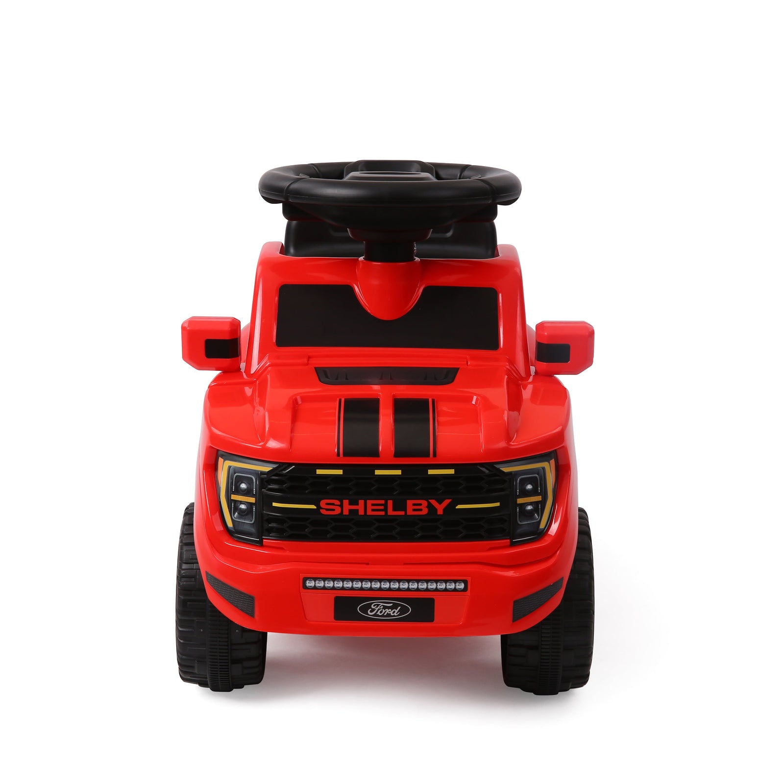 Shelby Ford F-150 Raptor Kids Foot-to-Floor Ride-On Truck with Trailer Red