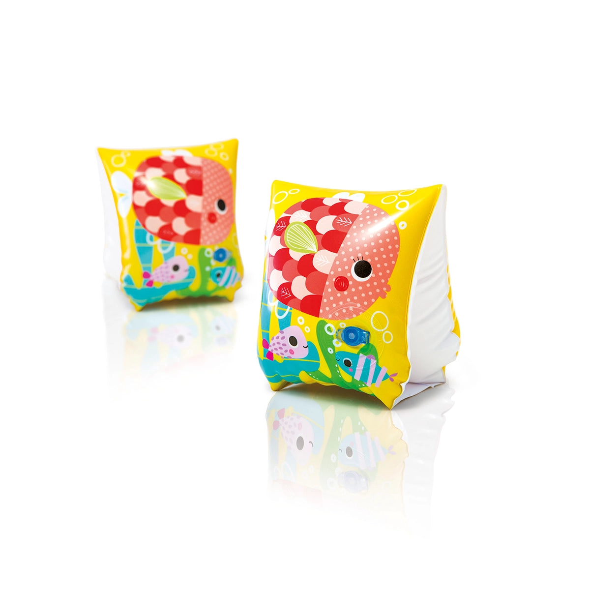 INTEX 9"X6"TROPICAL BUDDIES ARM BANDS, AGES 3-6, PEG BOX