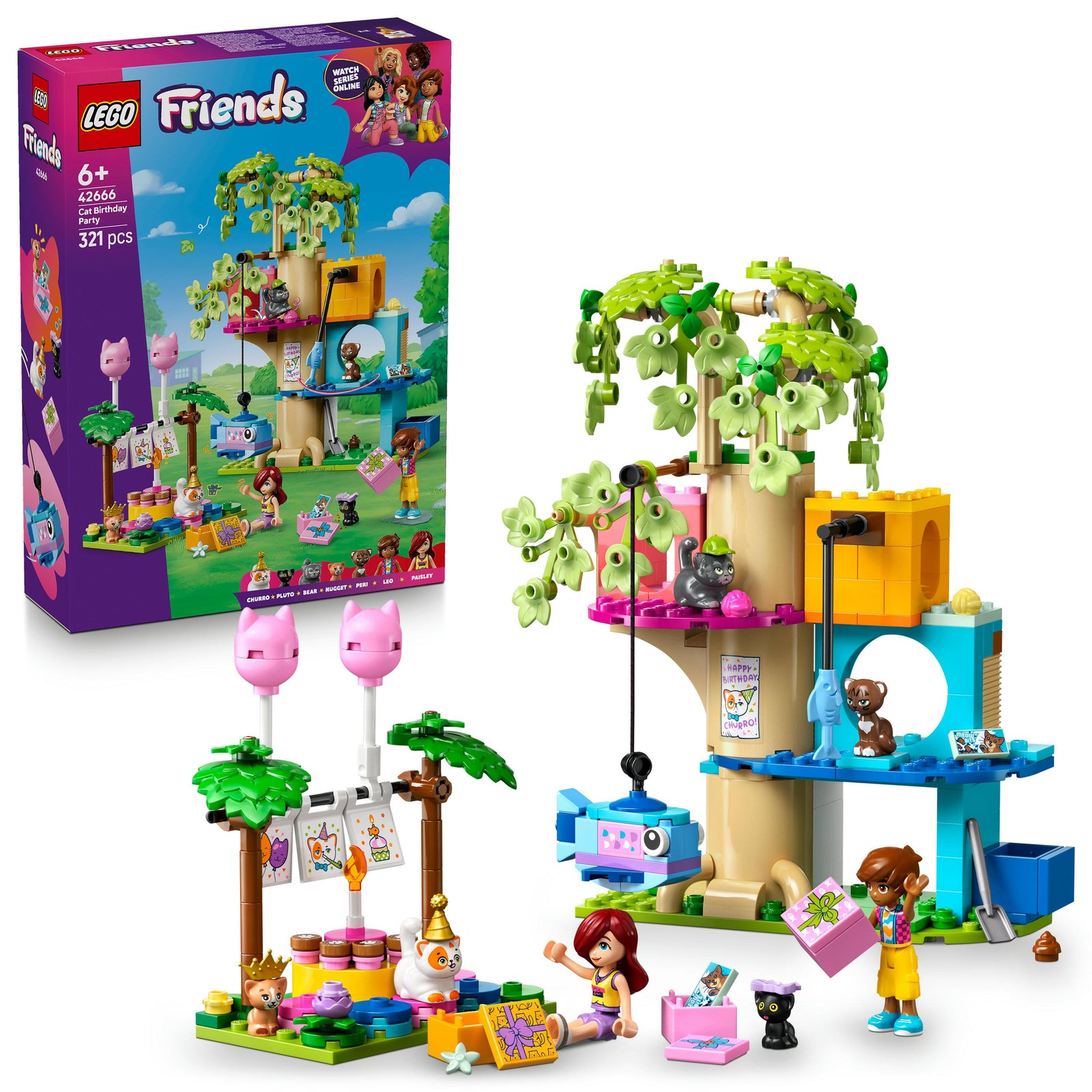 LEGO Friends 42666 Cat Birthday Party & Tree Ho.. V29  6+