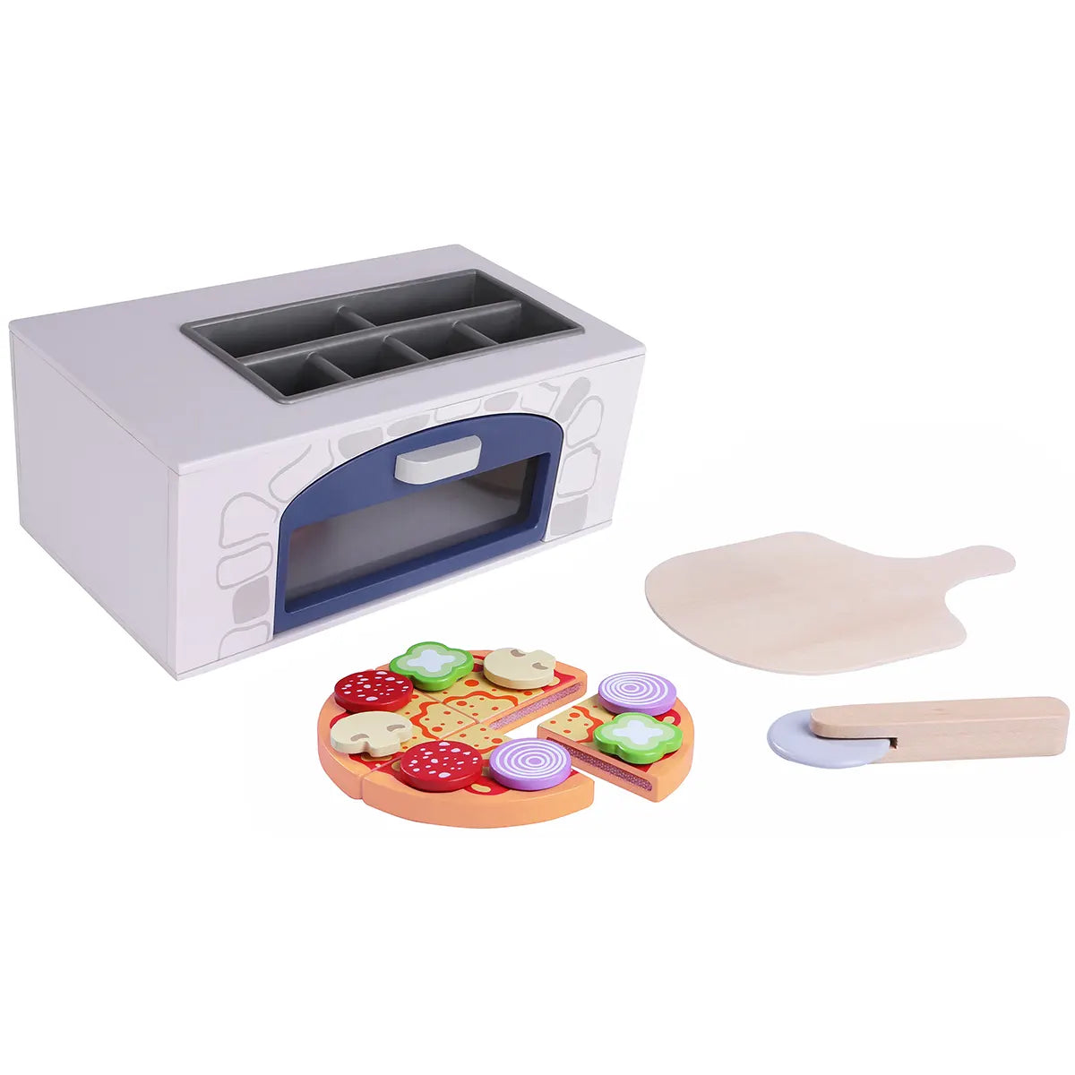 Edufun Pizza oven with accessories ( 1pan, 1knife, 4pcs pizza, 8 pcs of dressing)
