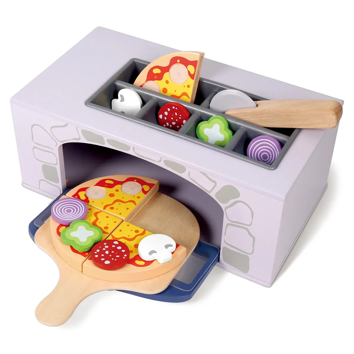 Edufun Pizza oven with accessories ( 1pan, 1knife, 4pcs pizza, 8 pcs of dressing)