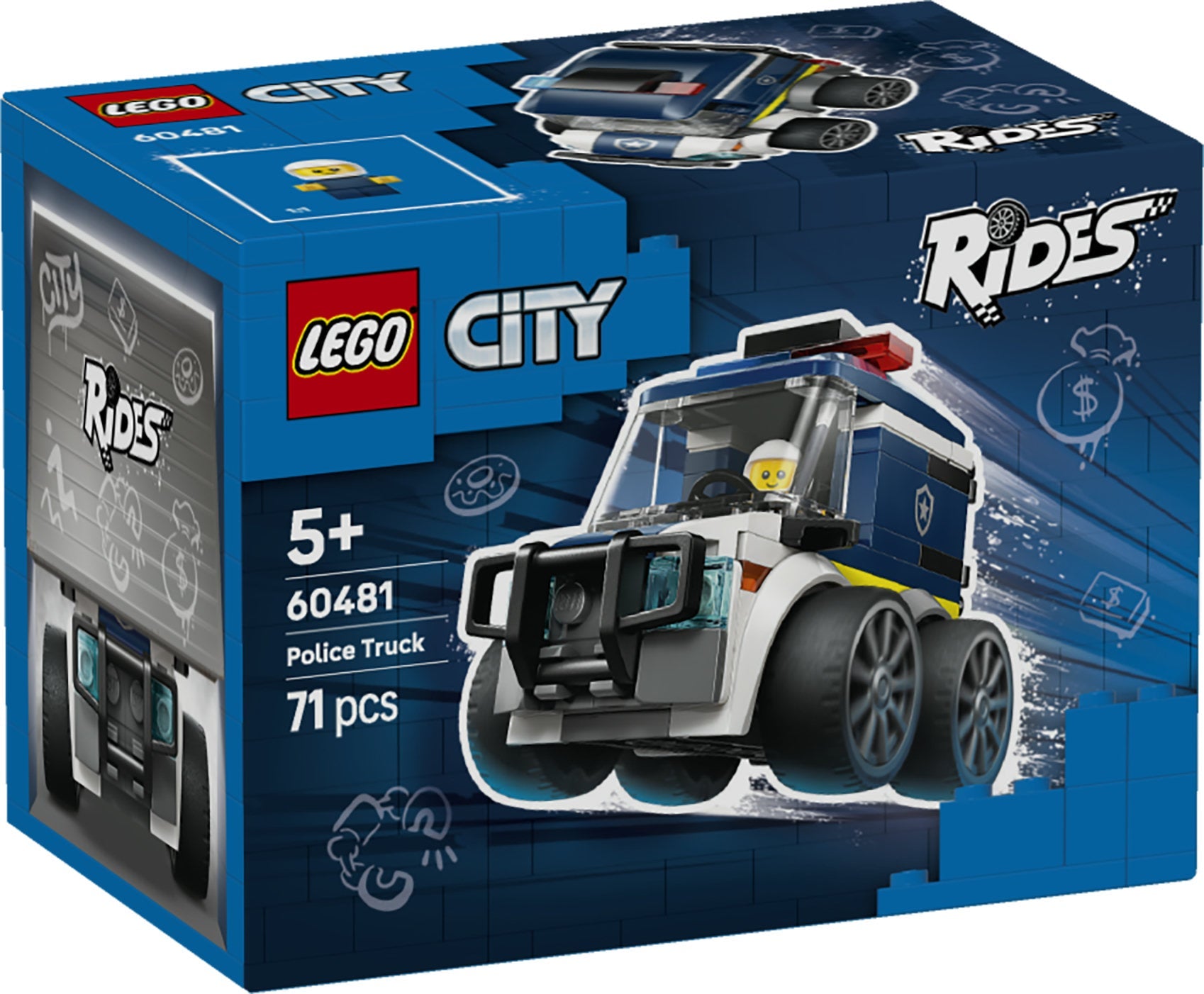 LEGO CITY 60481 Rides – Police Truck 5Yrs+