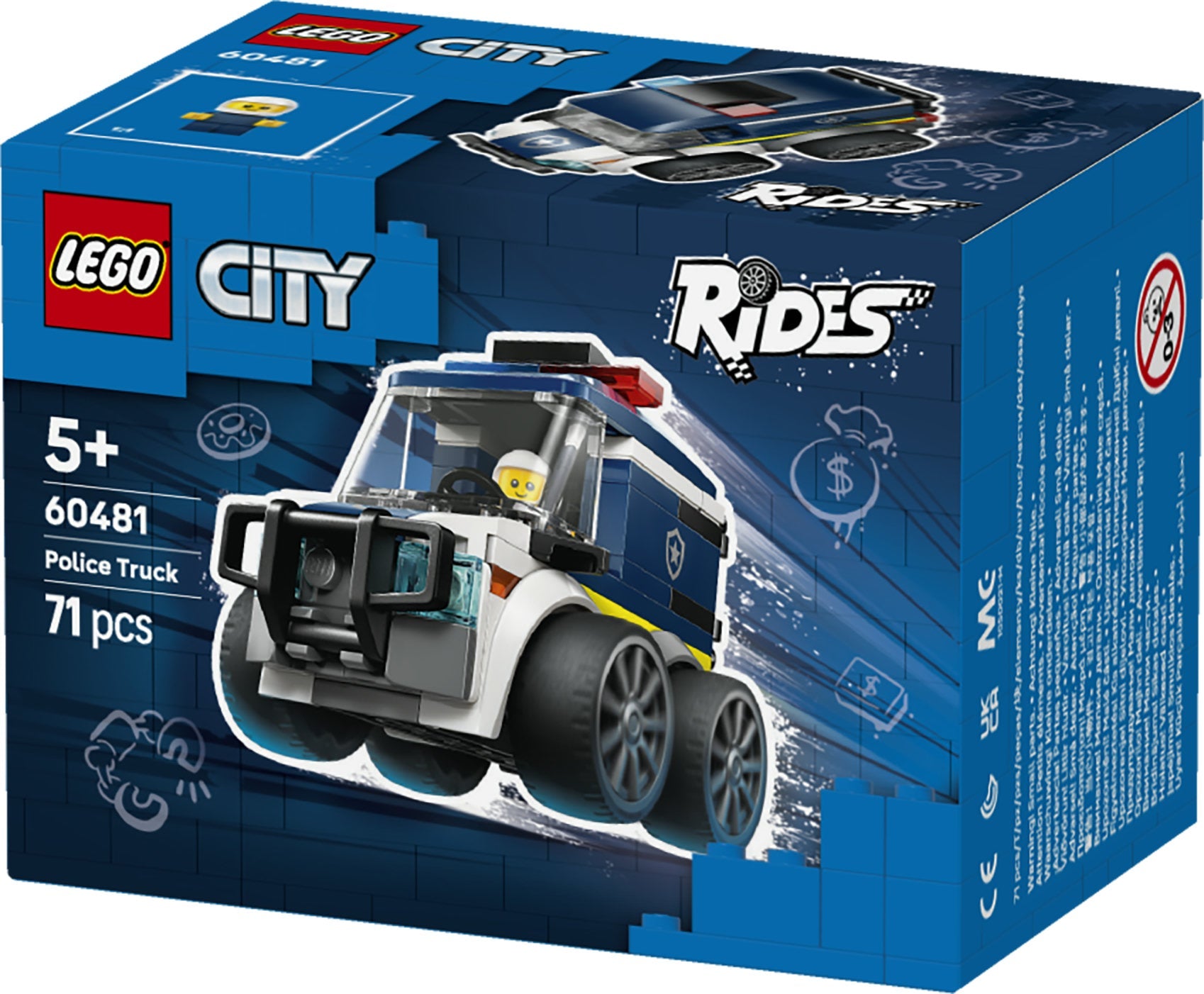 LEGO CITY 60481 Rides – Police Truck 5Yrs+