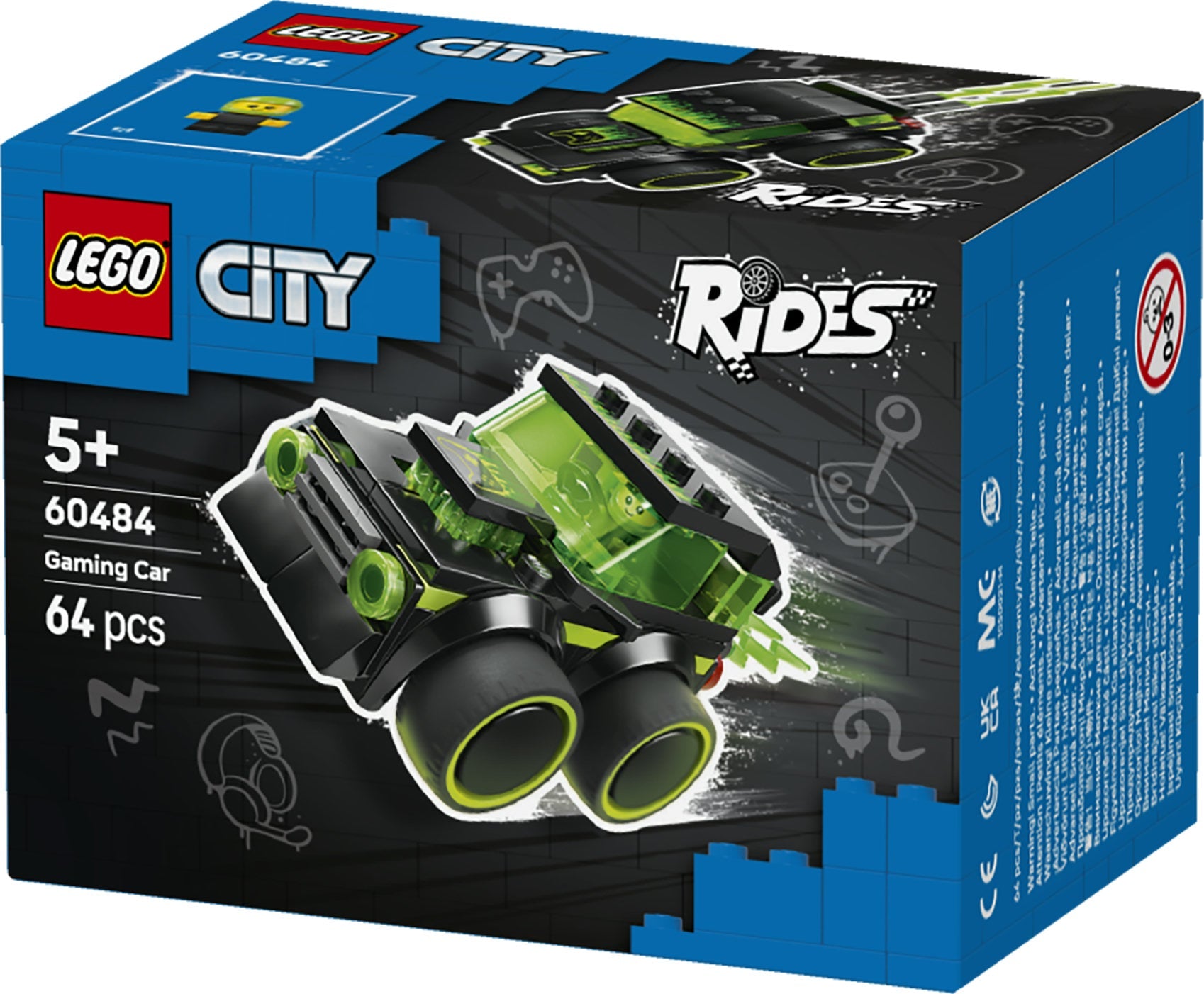 LEGO CITY 60484 Rides – Gaming Race Car 5Yrs+