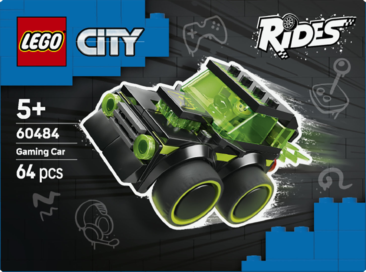 LEGO CITY 60484 Rides – Gaming Race Car 5Yrs+