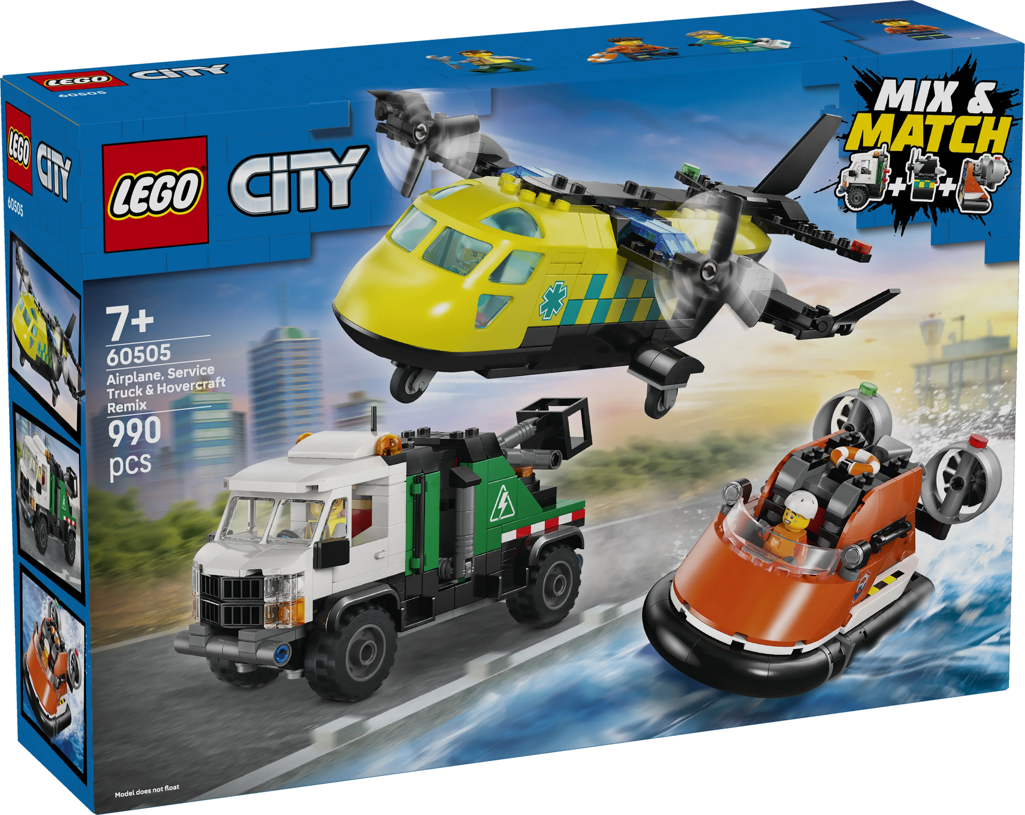 60505 Airplane, Service Truck & Hovercraft Remix