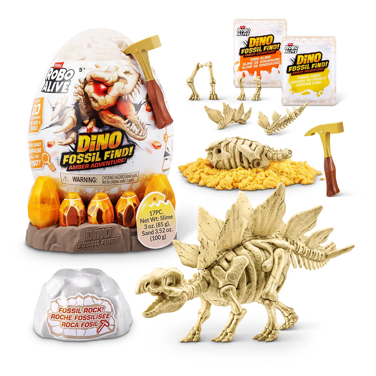 S001-ROBO ALIVE-DINO FOSSIL FIND-AMBER ADVENTURE