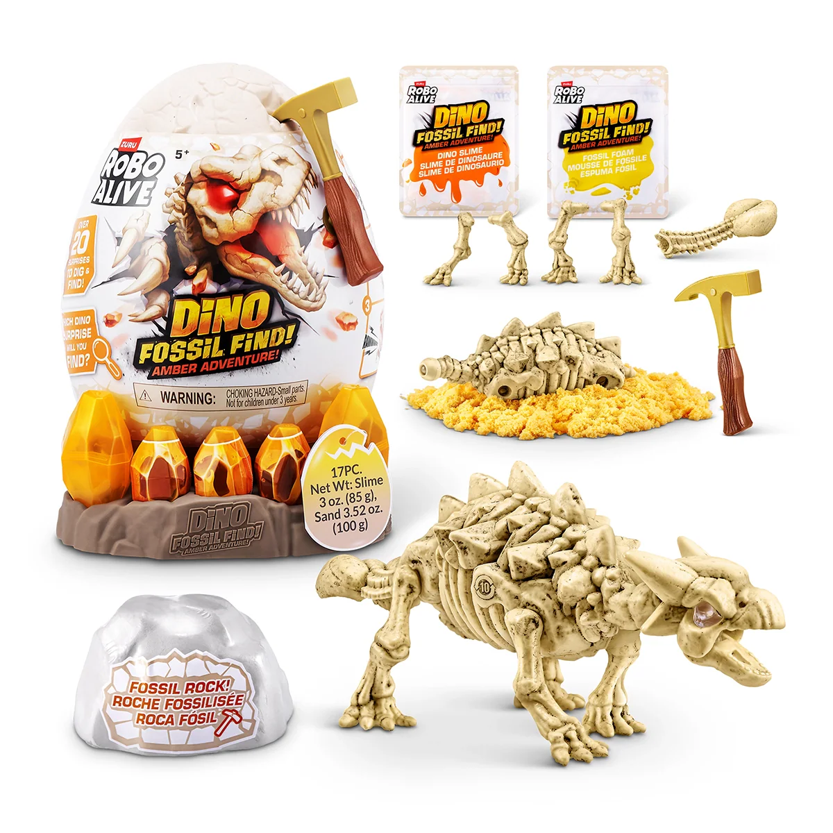 S001-ROBO ALIVE-DINO FOSSIL FIND-AMBER ADVENTURE