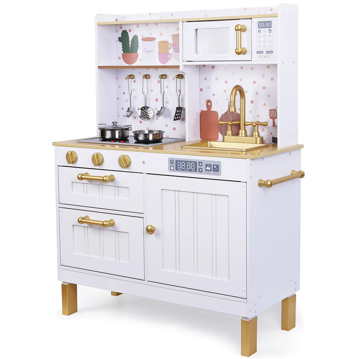 Wooden Play Kitchen with Cookware - 7275