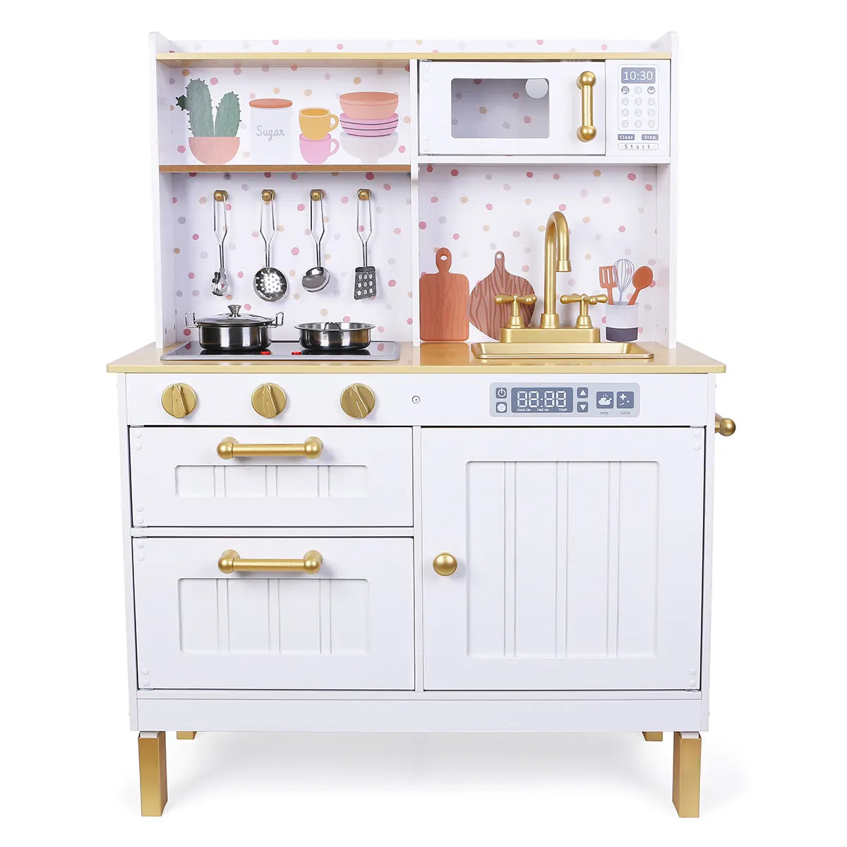 Edufun Wooden Play Kitchen with Cookware 3yrs+