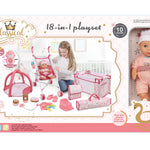 Tutu Baby 18-in-1 Doll Playset w/ Lovely Dress &Accessories