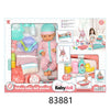 TUTU DELUXE 14" BABY DOLL PLAYSET WITH 22PCS ACCESSORIES 3YRS+