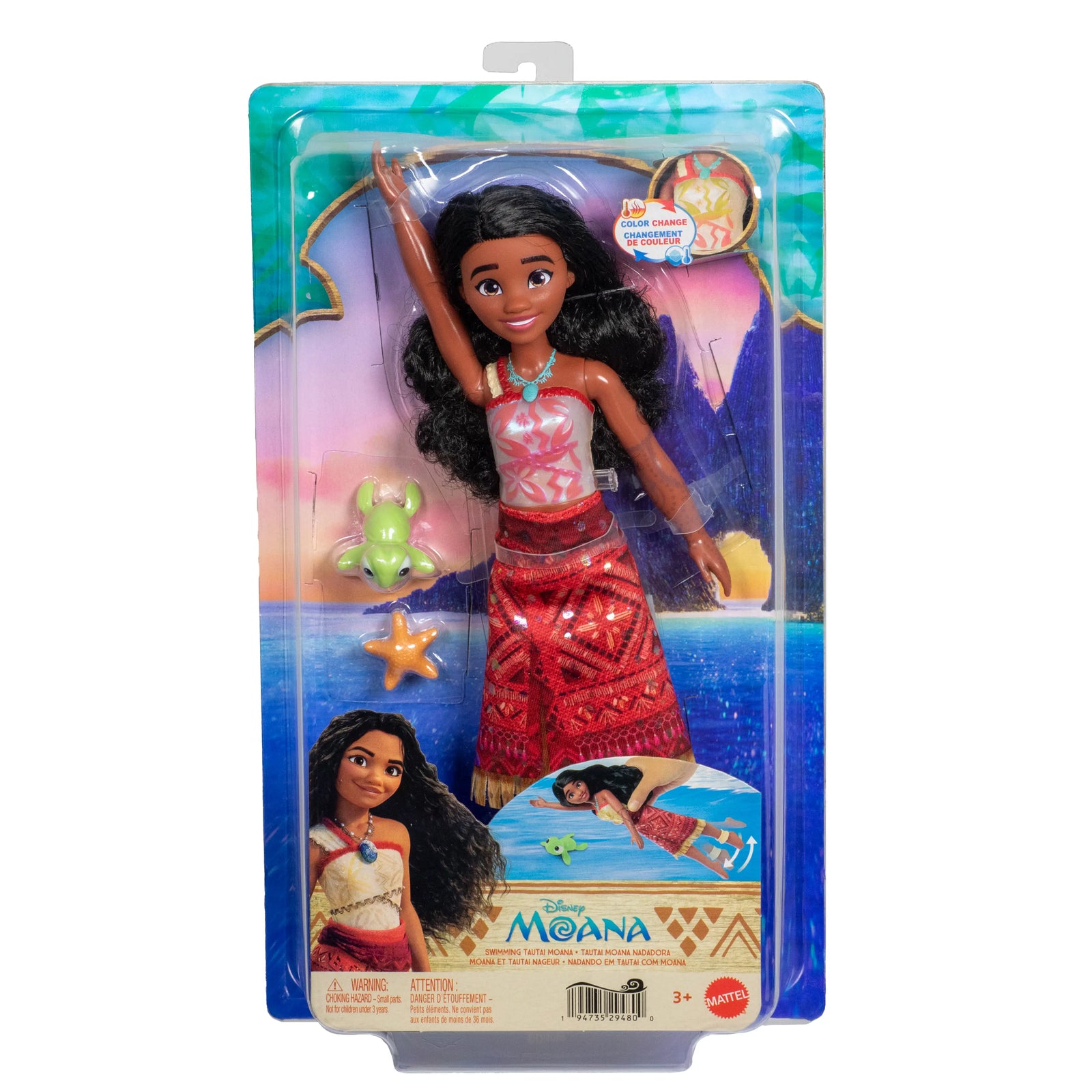 Disney  Princess Moana Fashn Dolls-Swimming