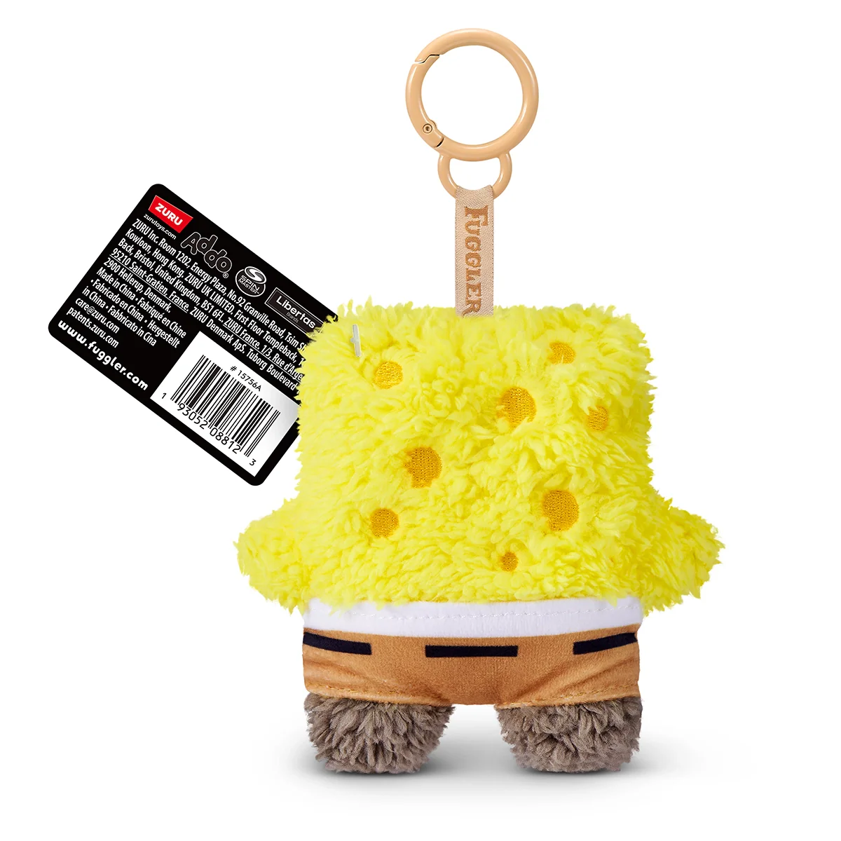 S001-FUGGLER-LICENSED COLLAB-SERIES 1-SPONGEBOB KEYRINGS 5"