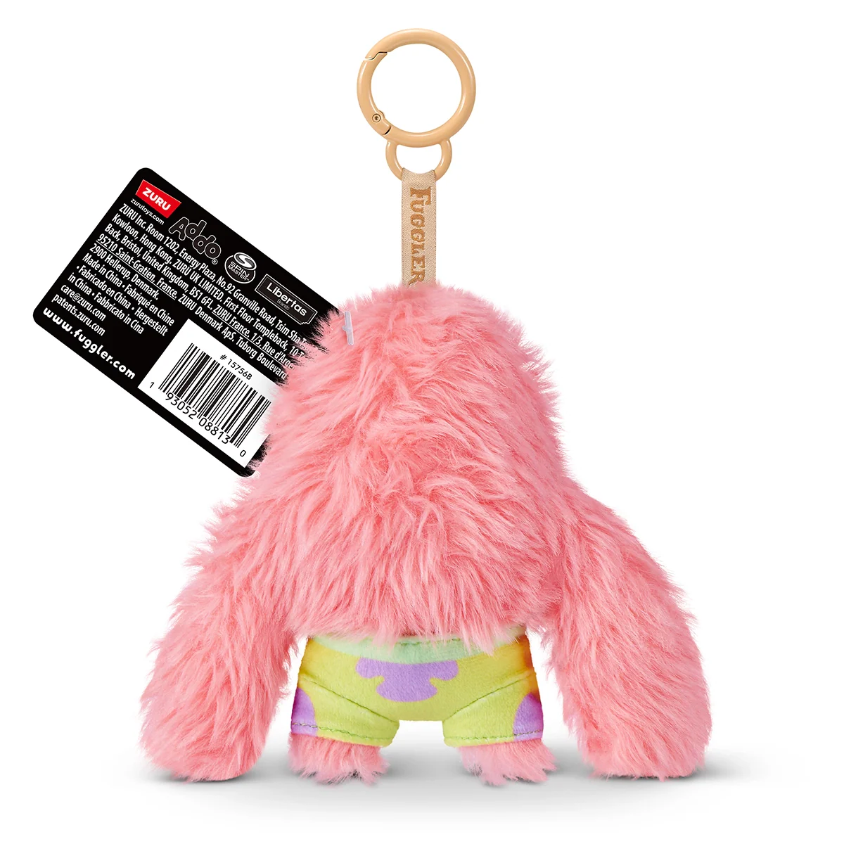 S001-FUGGLER-LICENSED COLLAB-SERIES 1-SPONGEBOB KEYRINGS 5"