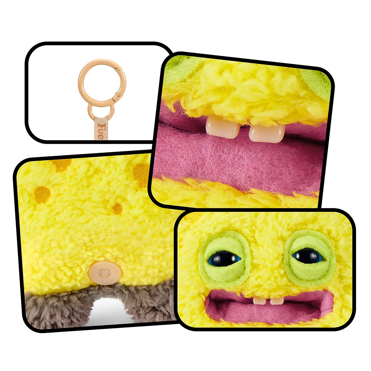S001-FUGGLER-LICENSED COLLAB-SERIES 1-SPONGEBOB KEYRINGS 5"
